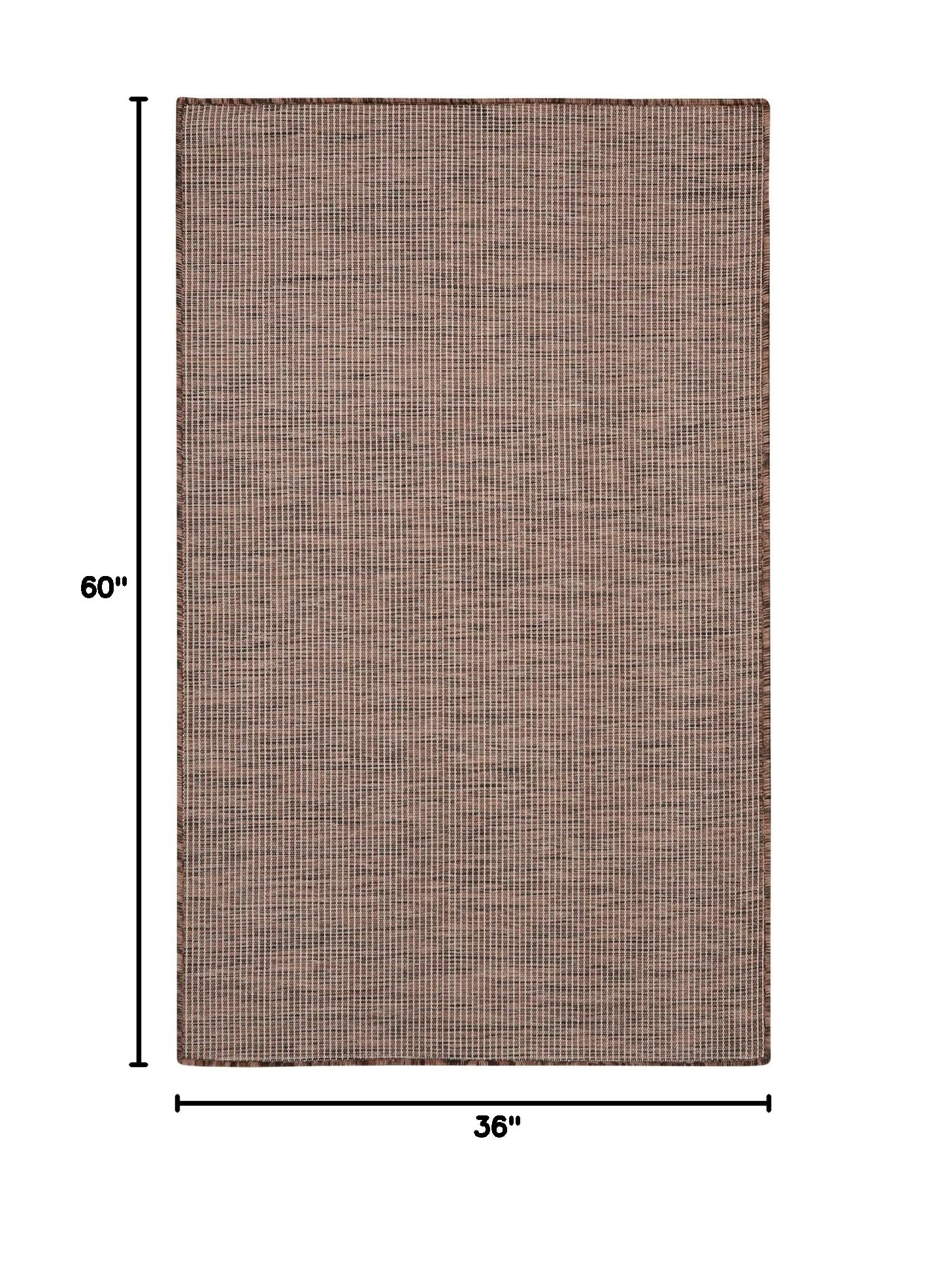 Nourison Positano 3' x 5' Indoor/Outdoor Area Rug - Natural Fiber, Easy to Clean, Non-Shedding for Bedroom, Living Room, Dining Room | Perfect for Backyard, Deck, Patio & High-Traffic Areas (3x5)