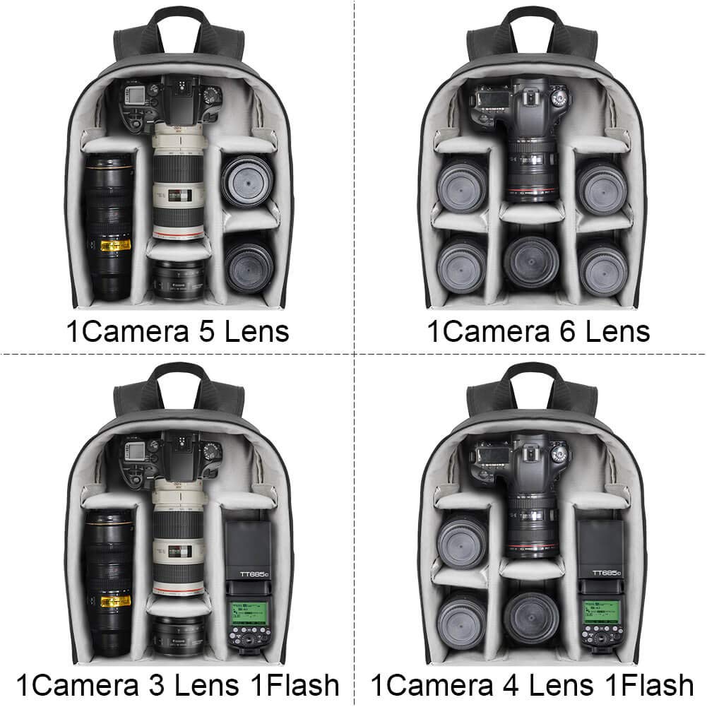 Professional Waterproof DSLR/SLR Mirrorless Camera Backpack - Compatible with Sony Canon Nikon - Perfect for Travel, Hiking & Photography Sessions