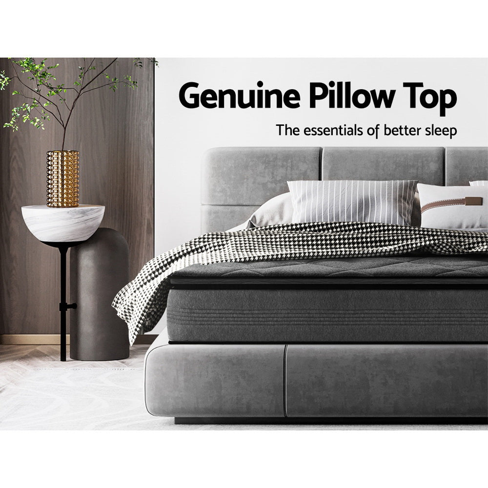 Ella Series 18CM Thick Pillow Top Mattress - Single Size, Medium Firm Support for Back Pain Relief, Perfect for Guest Rooms, Dormitories & Small Bedrooms