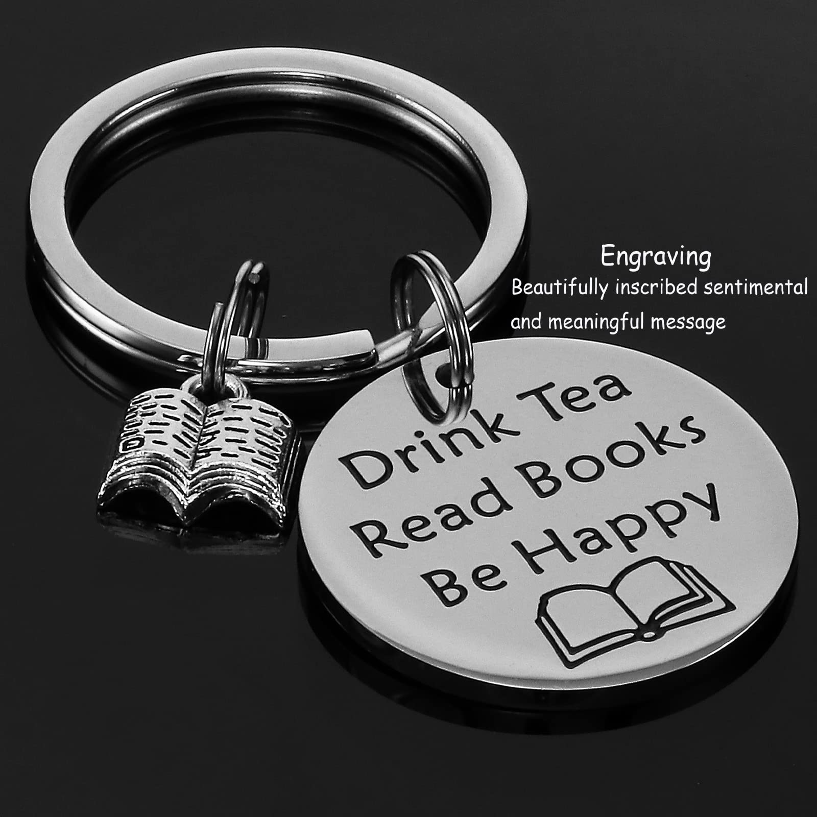 Kivosliviz Book Lovers Gift Keychain - Unique Reading Accessories for Bookworms, Readers & Book Club Members - Perfect Literary Gift for Women & Men - Great for Book Themed Parties, Reading Events & Bibliophile Collections