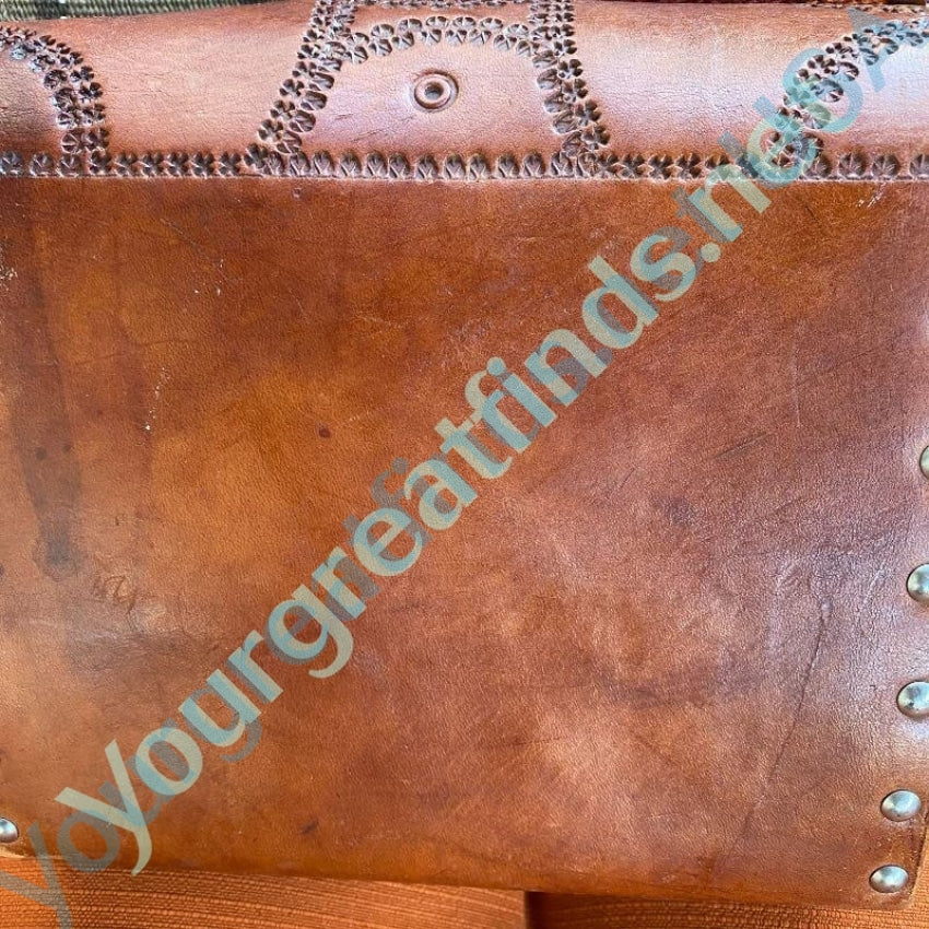 Vintage Costa Rica Leather and Wood Turn Lock Handbag - Stylish Crossbody Purse for Women, Boho Chic Travel Bag for Everyday Use & Weekend Getaways