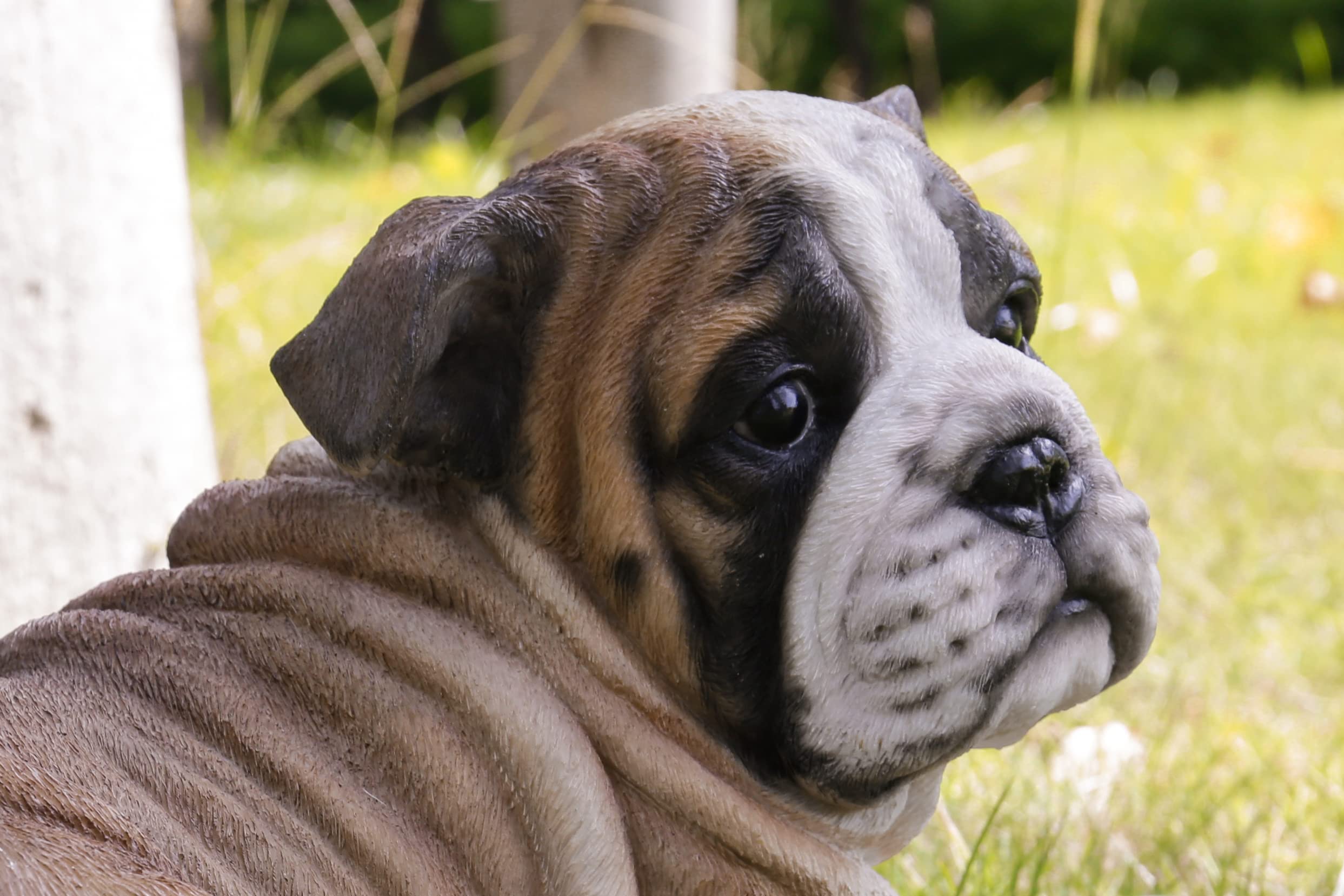 Hi-Line Gift Lying Bulldog Pup - Realistic Sleeping Bulldog Statue - Home Decor, Office Desk Ornament, Garden Decor - Perfect for Dog Lovers & Unique Gift Ideas
