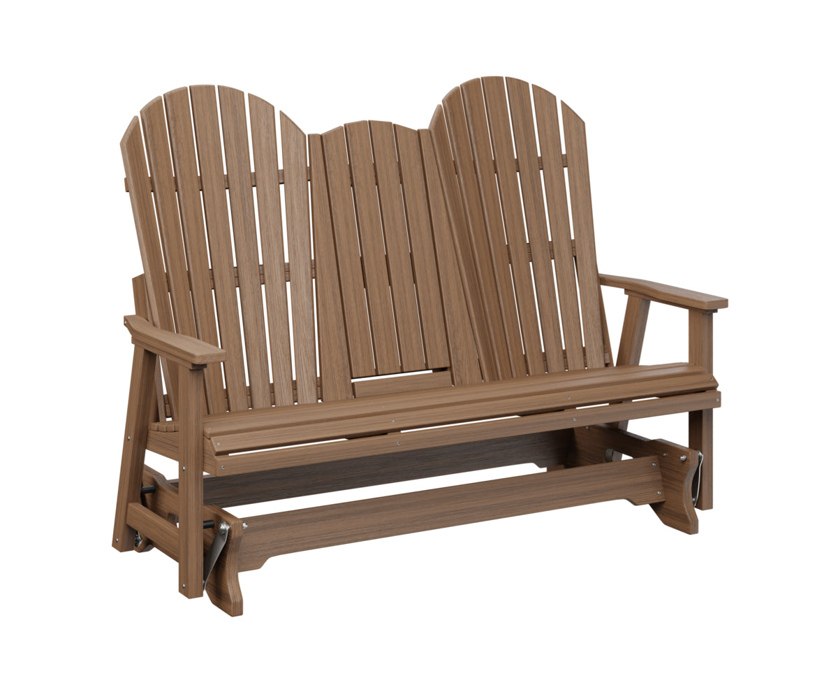 Berlin Gardens Comfo Back 3-Seat Glider Bench with Console - Outdoor Patio Furniture for Relaxing in Garden, Deck, or Backyard
