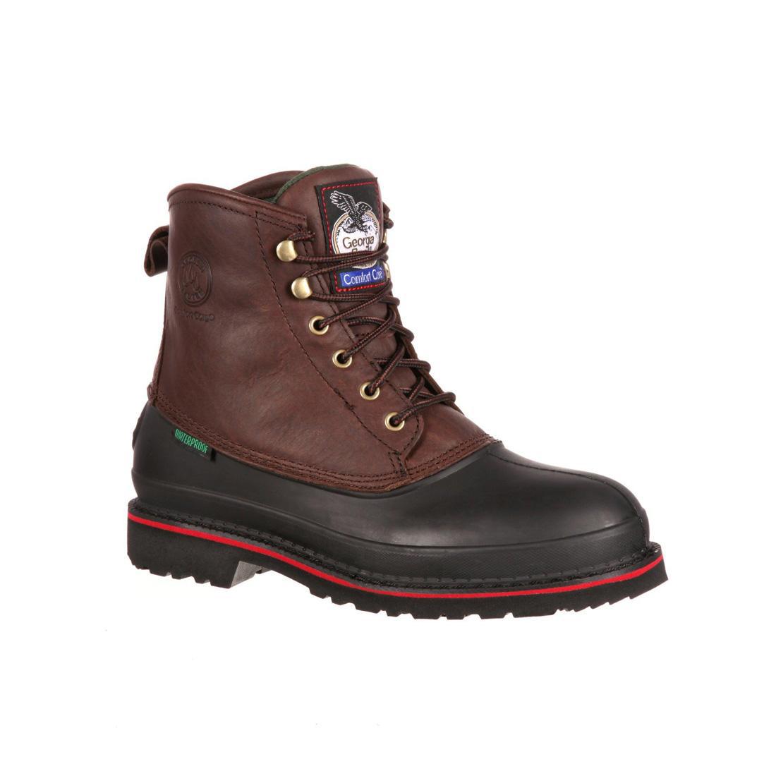 Muddog Waterproof Steel Toe Work Boots for Men - Safety Shoes with Slip Resistant & Electrical Hazard Protection - Ideal for Construction, Warehouse & Outdoor Work