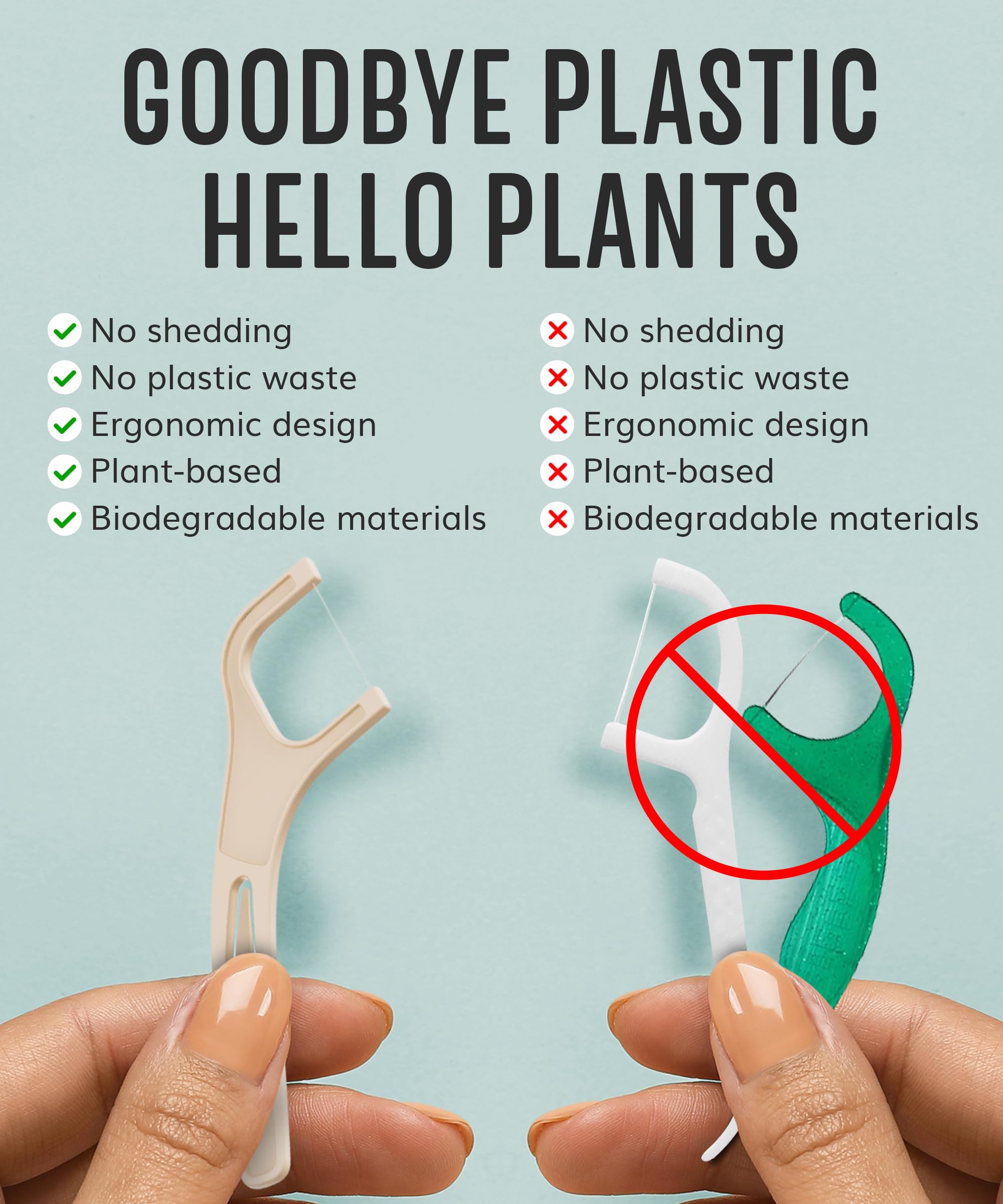 Biodegradable Dental Floss Picks (200 Count) - Natural Bamboo Charcoal Flossers for Adults & Kids - Eco-Friendly Vegan Tooth Cleaners - Perfect for Travel, Home & Office Oral Care