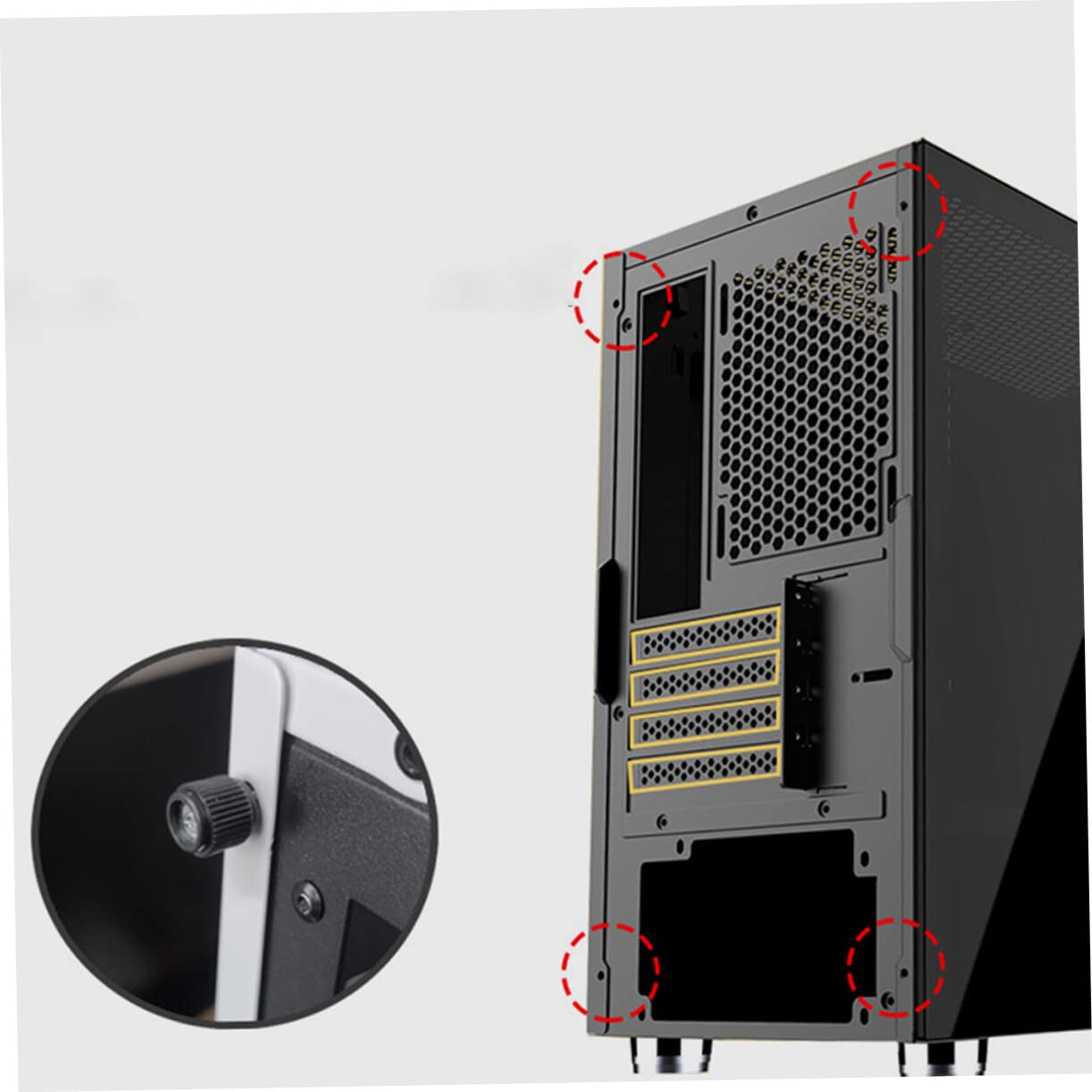 100pcs Black Oxidation-Resistant Computer Case Thumb Screws - Knurled Thumbscrews for PC Case, Chassis & Hardware Accessories | Perfect for DIY Computer Builds & Upgrades