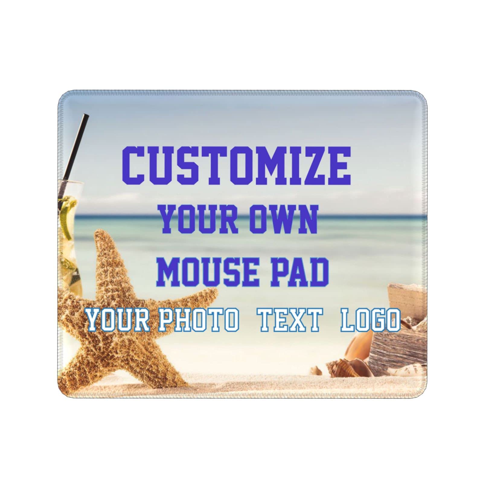 Custom Photo Mouse Pad - Personalized with Your Text & Logo - 11.8x9.8 Inches (30x25cm) - Non-Slip Desk Pad for Office, Gaming & Home Use - Perfect Gift for Gamers & Professionals