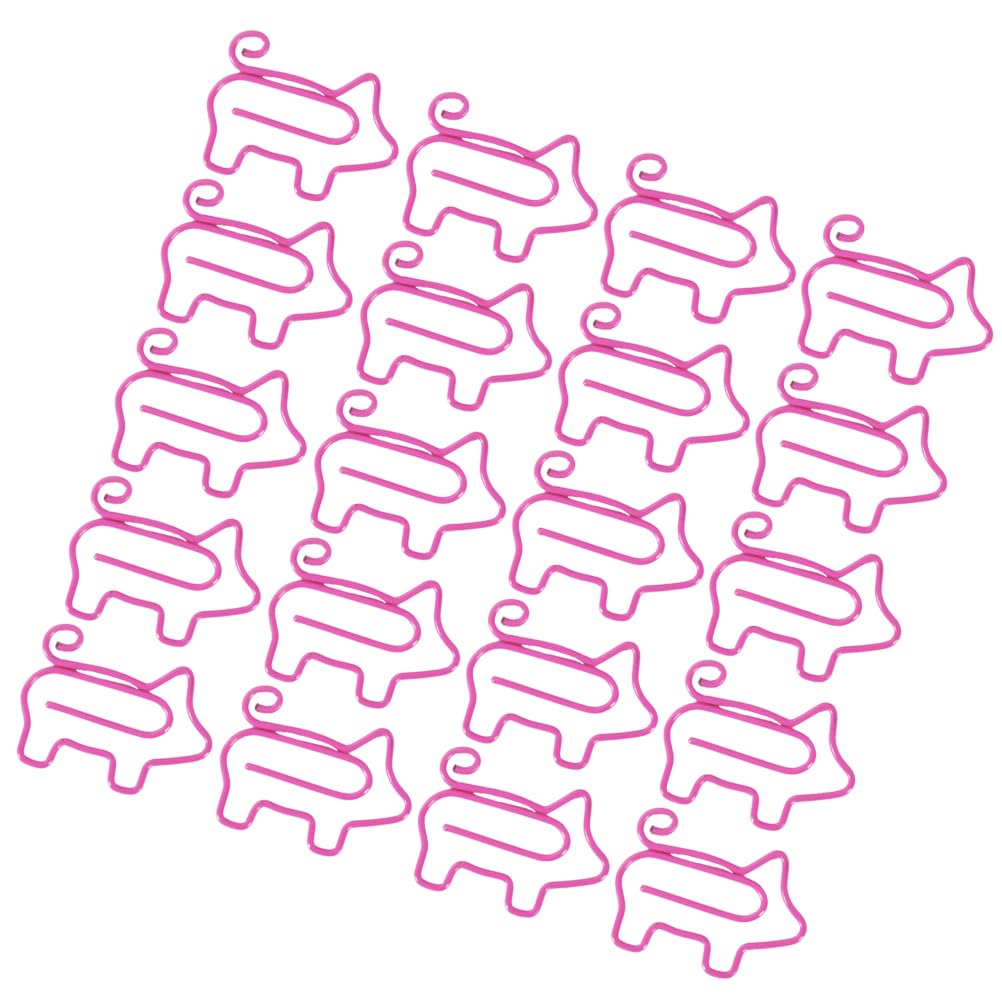 NUOBESTY 30pcs Pink Cartoon Magnetic Bookmarks - Cute Metal Paper Clips for Books, Folders & Photo Albums - Jumbo Office Desk Decor & Organizer - Perfect for Reading, Scrapbooking & Gift Giving