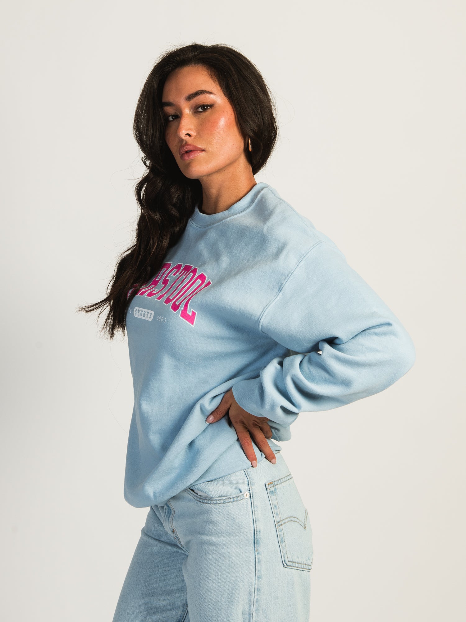 Barstool Sports BSS Varsity Crewneck Sweatshirt - Comfortable Men's Casual Pullover for Everyday Wear, Sports Events & College Campus Style