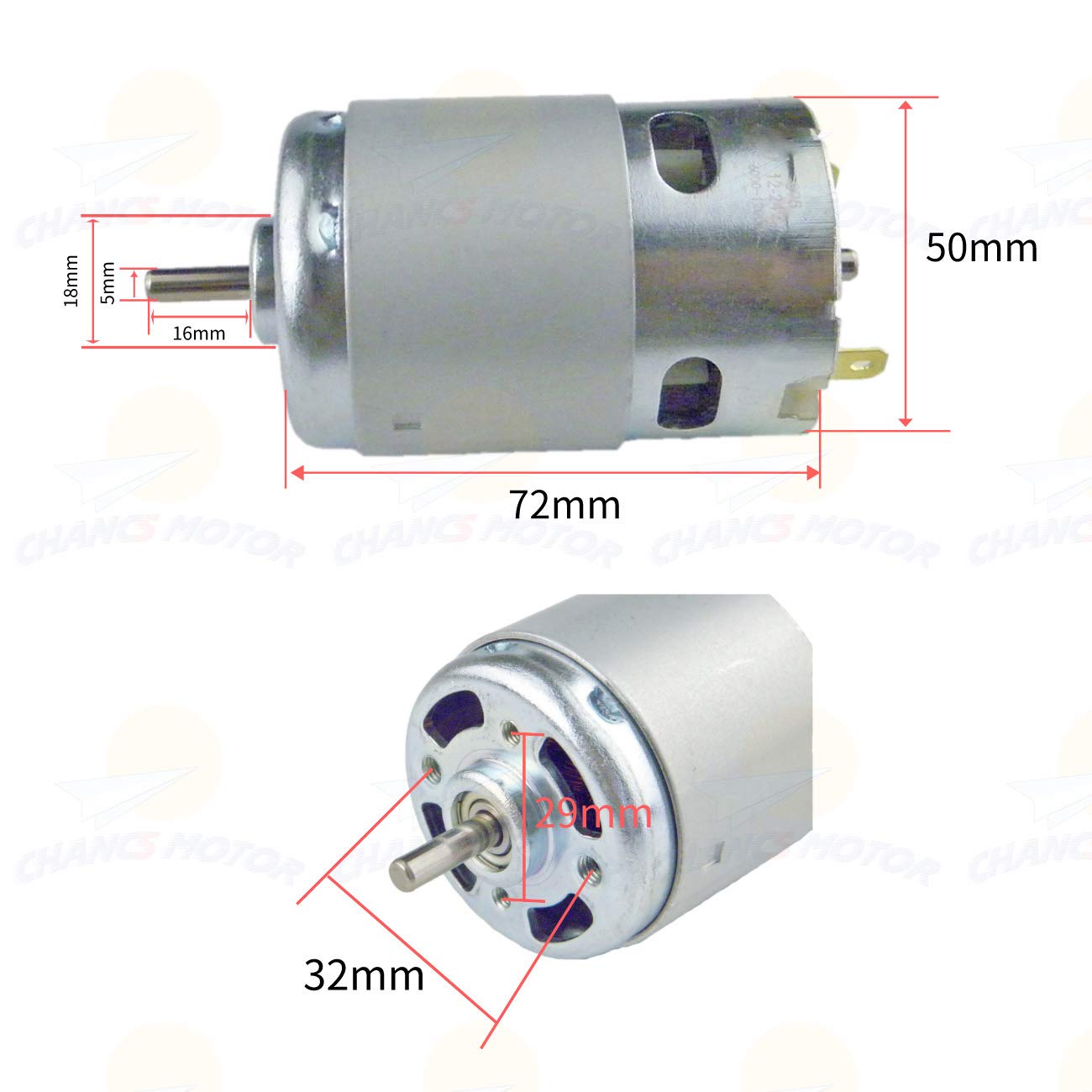 CHANCS 895 DC Electric Motor 12V/24V 6000-12000 RPM High-Speed Power Tool for Sawing, Cutting & DIY Projects - Perfect for Woodworking, Metalworking & Home Improvement
