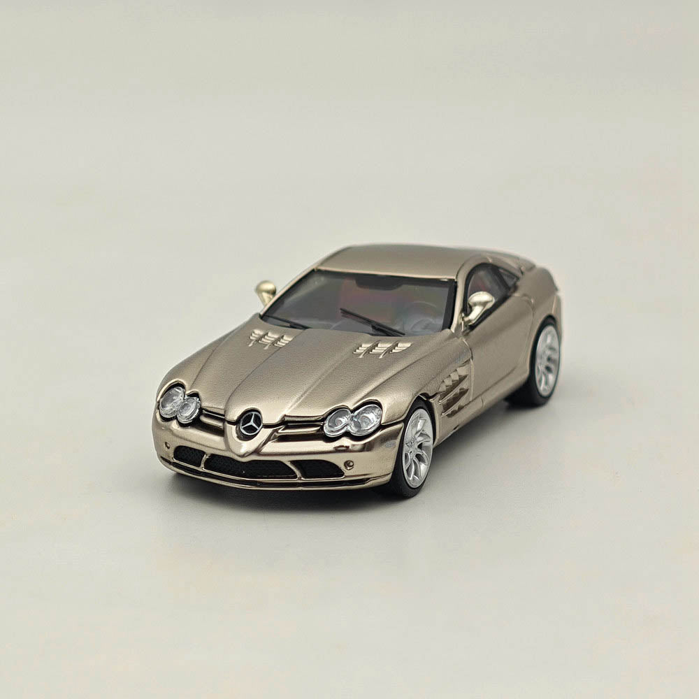 1/64 Scale Stance Hunters Mercedes Benz McLaren SLR Gold Legend Series Diecast Model Car - Rare Collectible for Car Enthusiasts & Display Showcase - Perfect for Gifts, Home Decor, and Racing Fans Collection
