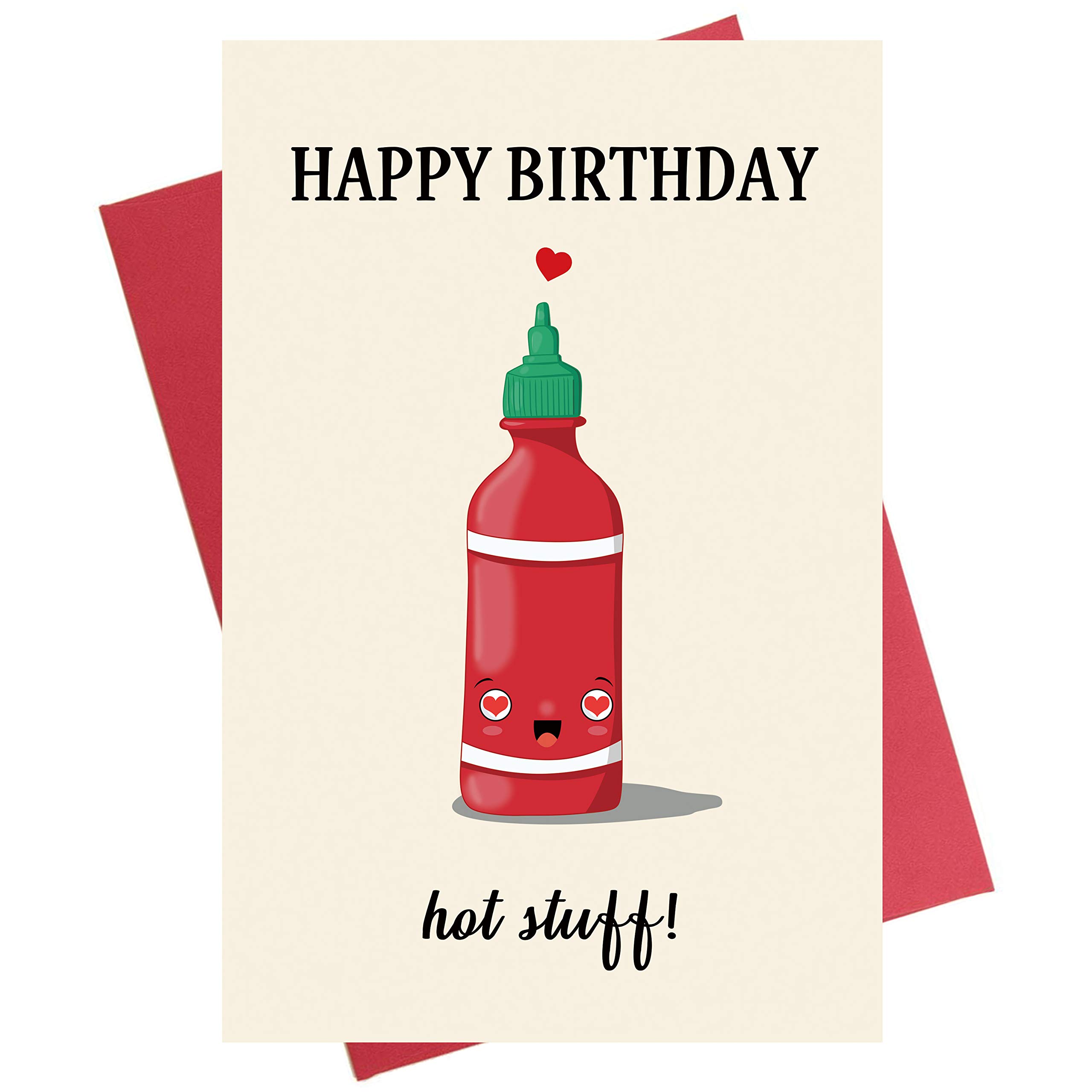 Funny 'Happy Birthday Hot Stuff' Greeting Card for Boyfriend, Husband | Birthday Card for Him or Her | Perfect for Anniversaries, Romantic Gifts & Special Occasions