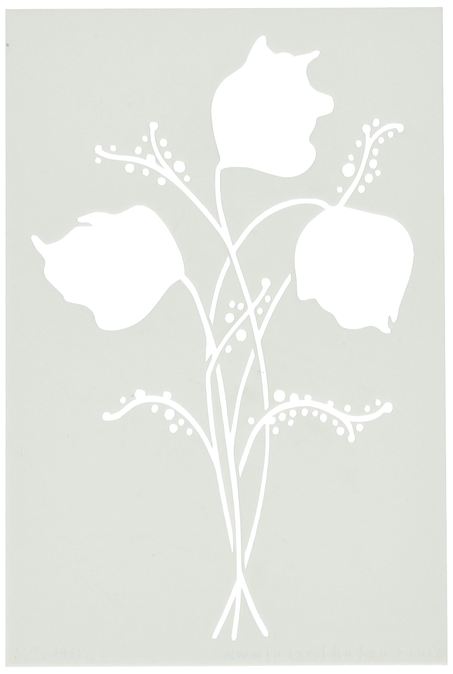 Penny Black 25-016 Floral Spray Stencil for DIY Crafts, Scrapbooking & Home Decor - Reusable Art Stencils for Painting, Wood Signs & Wall Designs