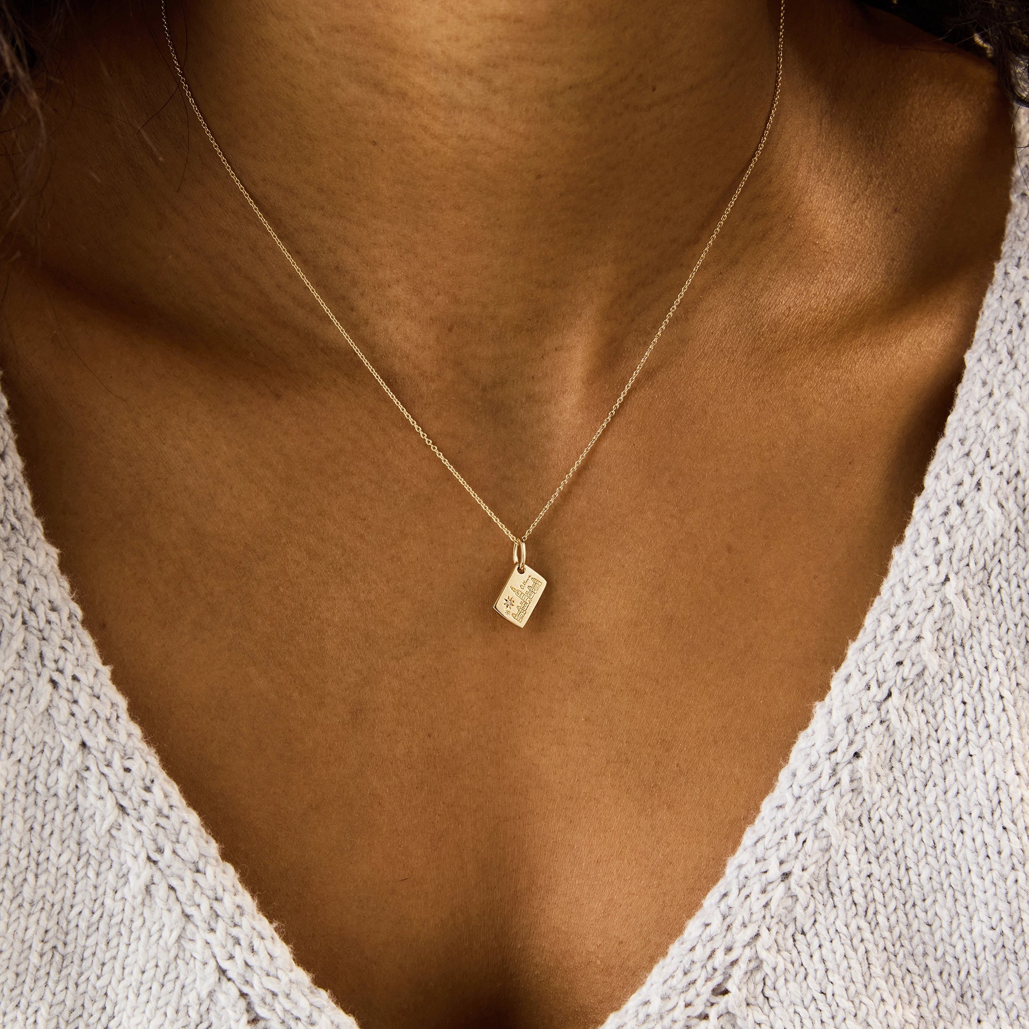 10K Yellow Gold Ottawa Postcard Charm with Brilliant Diamond - Perfect for Travel Lovers & Jewelry Collectors