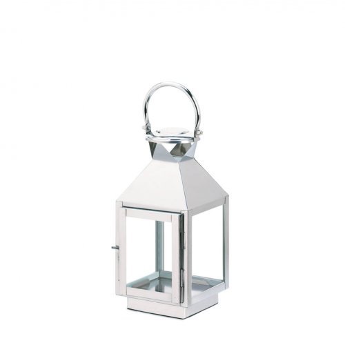 Small Stainless Steel Candle Lantern - Elegant Outdoor & Indoor Decorative Light for Garden, Patio, Table Centerpiece, Wedding, and Romantic Ambiance