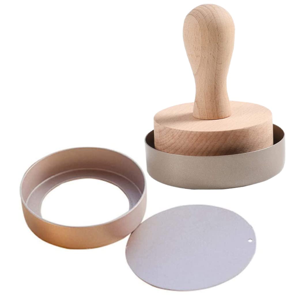 Wooden Tart Press Tool - DIY Baking Dough Press & Pastry Tamper for Egg Tarts - Handmade Wood Tart Mould for Professional & Home Baking - Perfect for Making Portuguese Egg Tarts, Fruit Tarts, and Mini Pies