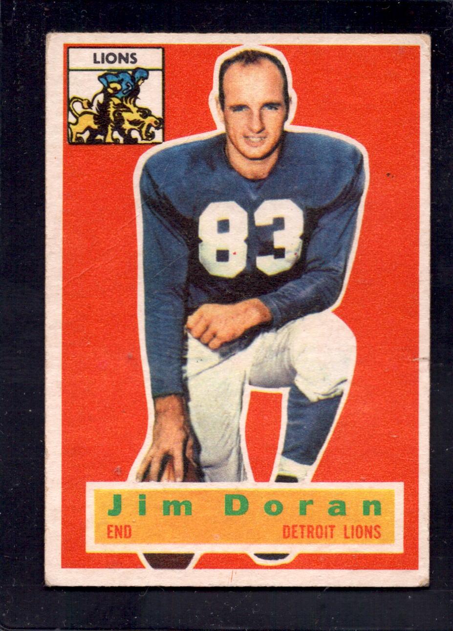 1956 Topps #80 Jim Doran Detroit Lions Rookie Football Card - Vintage NFL Collectible for Fans & Memorabilia Enthusiasts