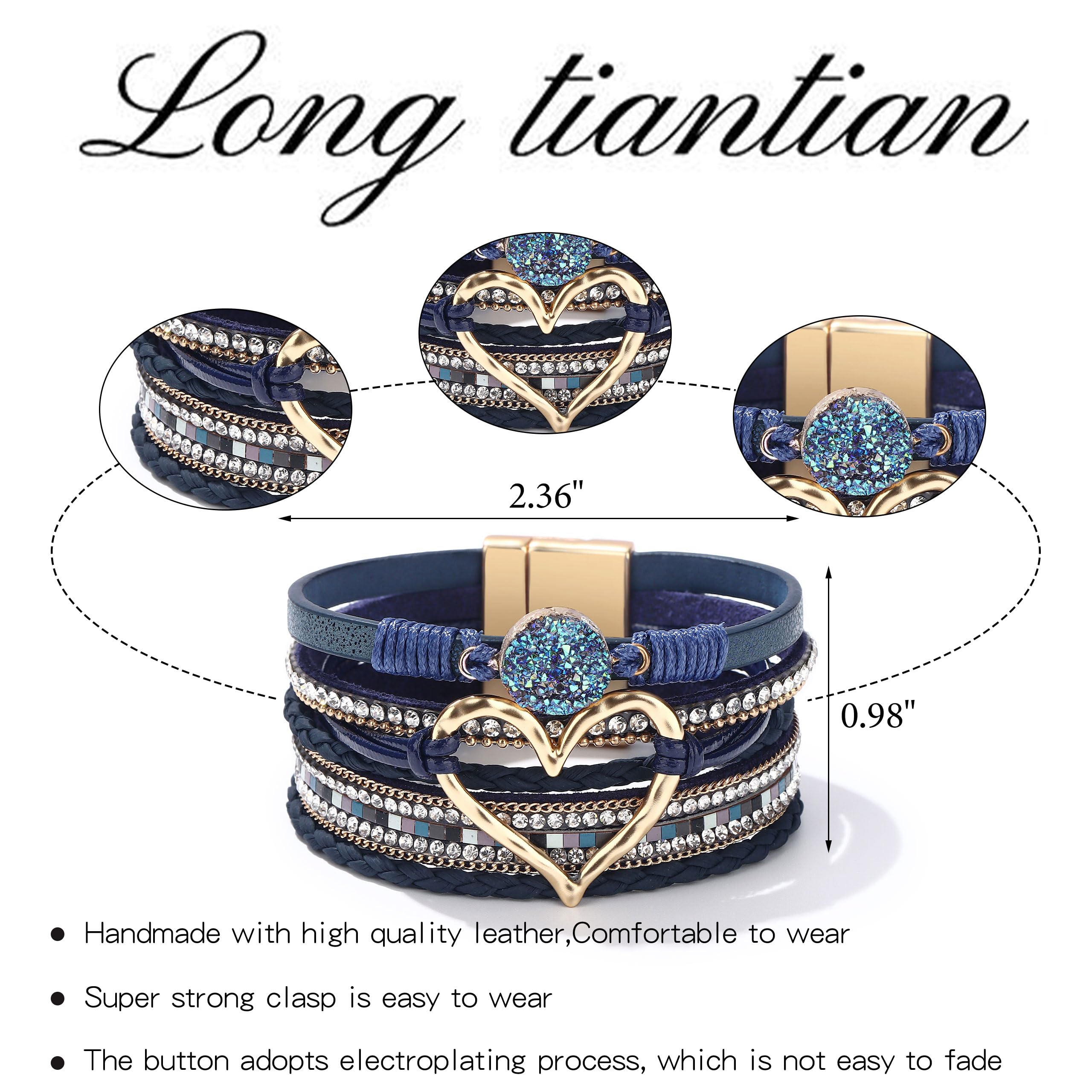 Boho Leather Wrap Bracelets for Women - Trendy Stackable Layered Infinity Bangles, Modern Bohemian Jewelry Gifts | Perfect for Festivals, Beach Parties & Everyday Boho Chic Style