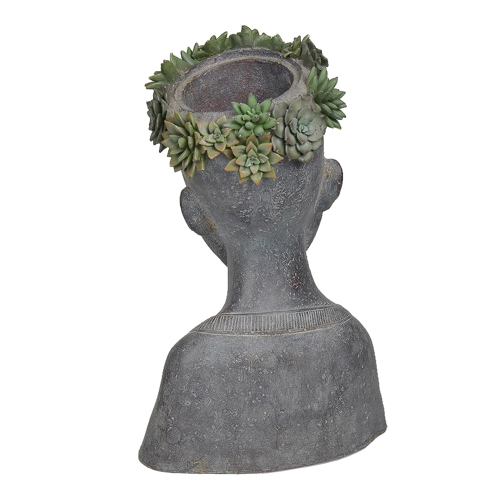 Newman House Studio Face Cactus Succulents Planter Pot - Indoor/Outdoor Decorative Flower Pot with Drainage Hole, Farmhouse Decor (11 x 8.5 x 16.5 inches) - Perfect for Home, Office, Garden & Patio Decorations