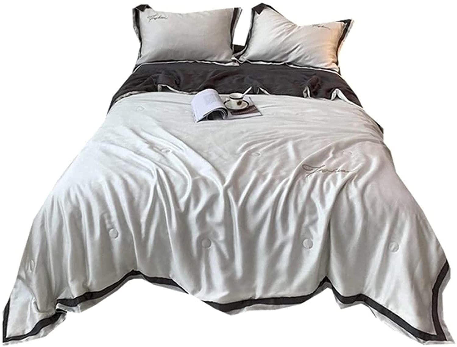 XIAOZHEN Summer Cooling Quilt - Breathable Microfiber Weighted Blanket for Double/King Size Bed | 1.5 Tog Lightweight Duvet for Hot Sleepers | Perfect for Summer Nights, Air Conditioning Rooms & Warm Climate Homes