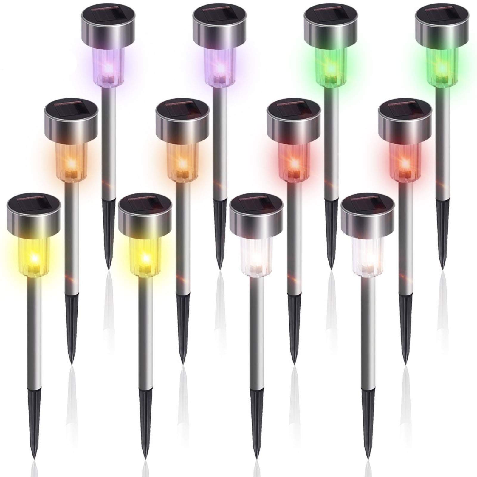 Solar Ground Lights 12PC - Outdoor Decorative Lighting for Garden, Patio, Yard