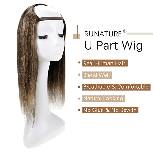 U Part Human Hair Wig 12-20 Inches | 100% Remy Human Hair Extensions | Natural Black & Brown Colors | Perfect for Daily Wear, Parties & Cosplay