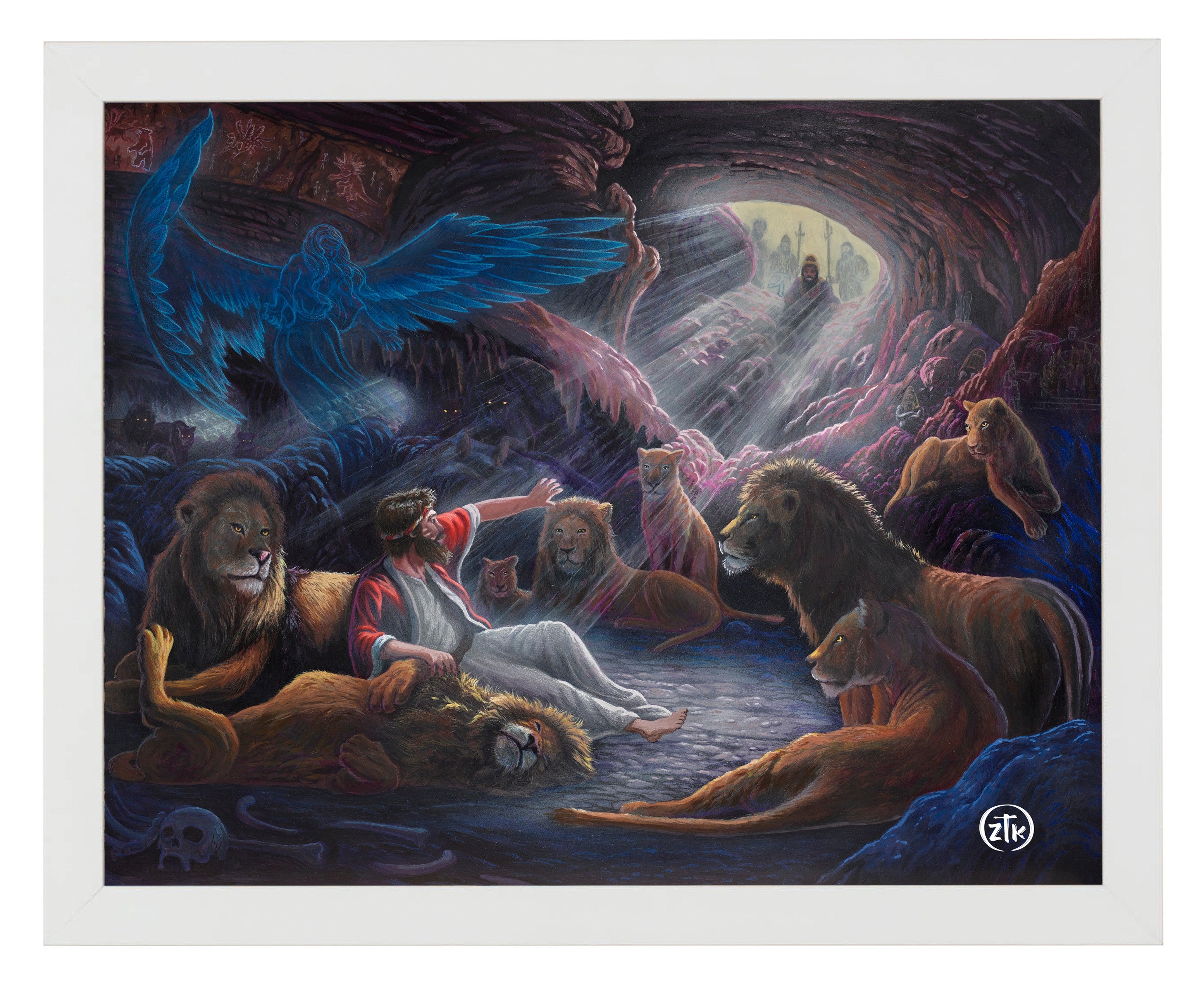 Daniel in the Lion's Den Biblical Art Print - Premium Christian Wall Decor for Home, Office & Church - Inspirational Scripture Artwork