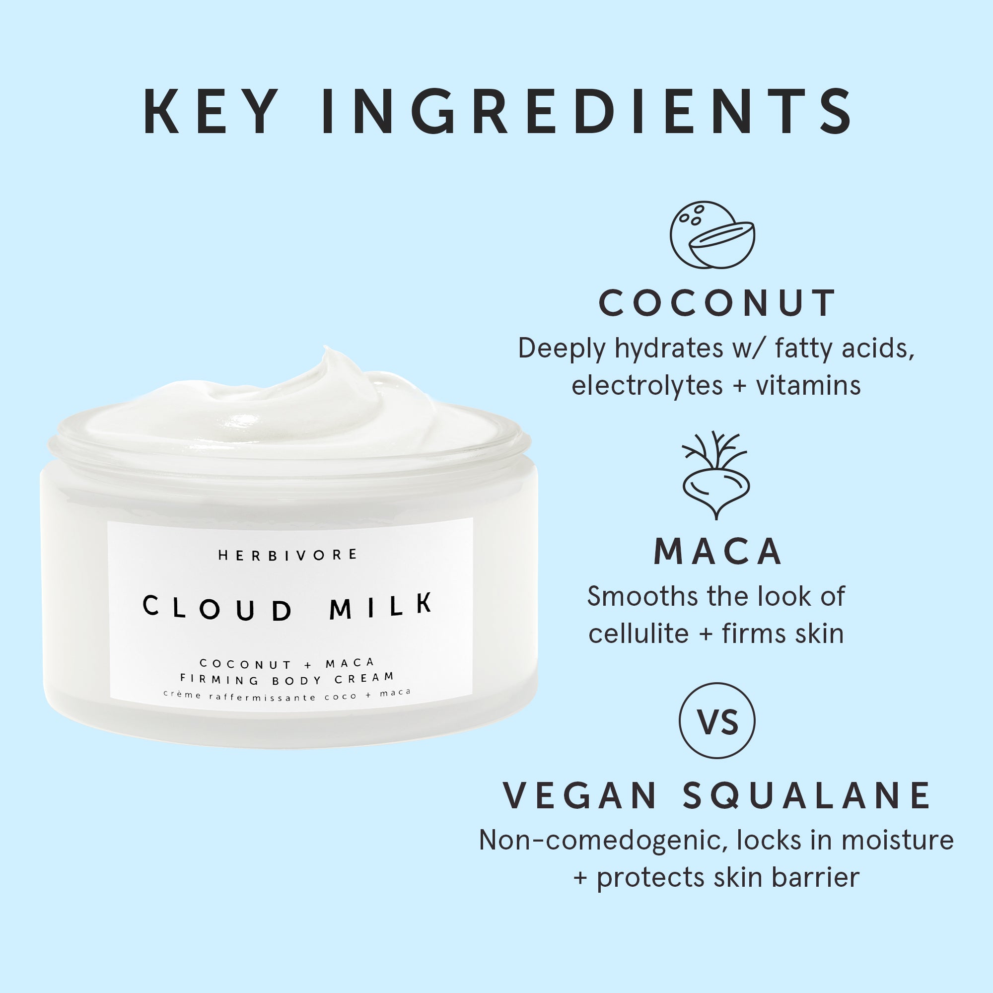 Firming Body Cream with Cloud Milk Coconut & Maca Extract - Hydrating & Tightening Skin Care for Dry Skin, Stretch Marks & Cellulite - Perfect for Post-Pregnancy & Weight Loss Body Care Routine