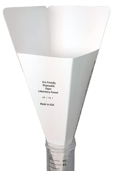 LevGo® 19630 Eco-SmartFunnel™ Disposable Paper Lab Funnels - FSC Mix Certified, Mini Size (25/Pack) - Perfect for Chemistry Experiments, DIY Projects & Scientific Research
