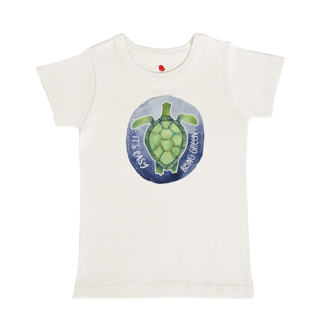 Finn and Emma Graphic Tee with Turtle Design - Soft Organic Cotton Baby & Toddler Shirt for Playdates, Daycare, and Casual Outings