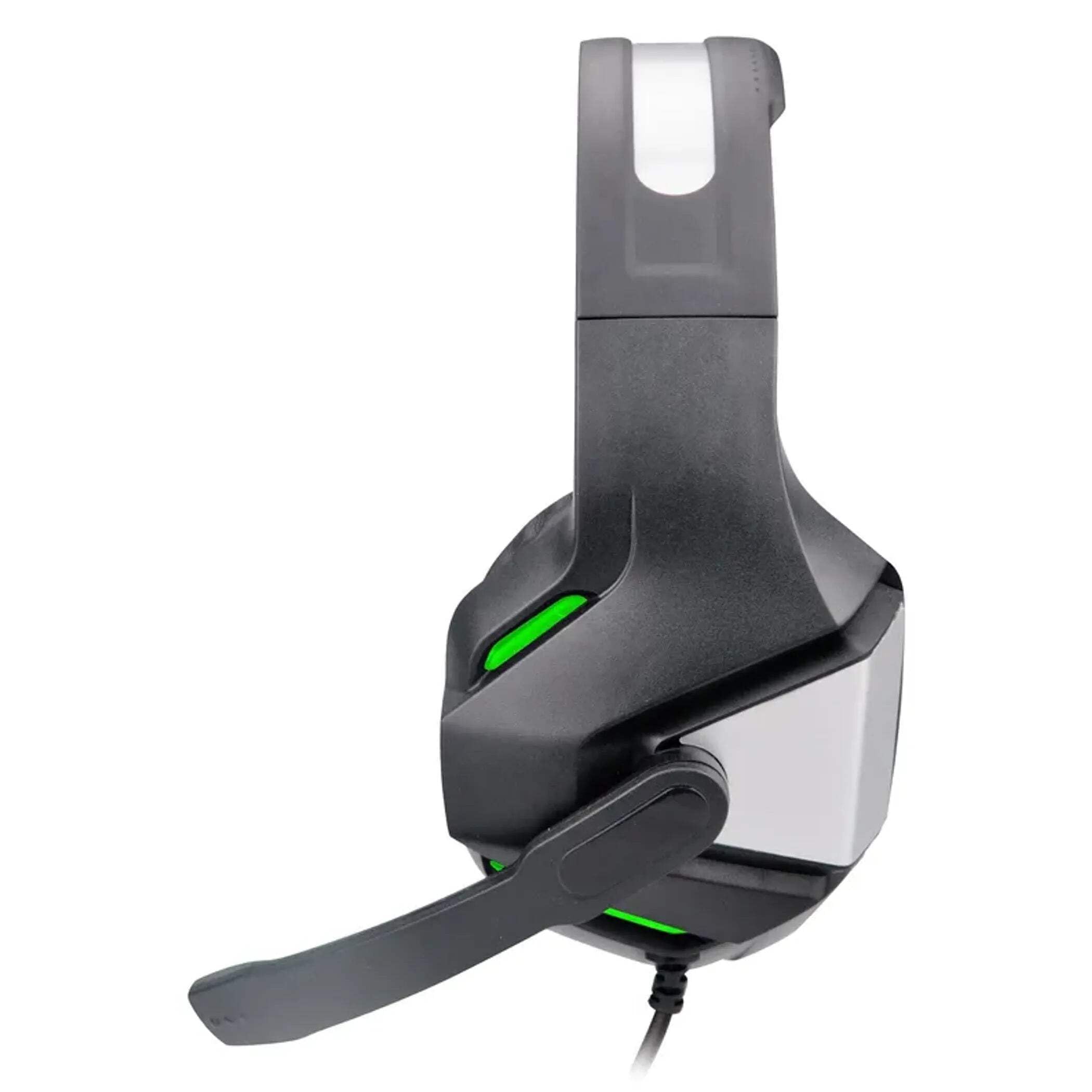 Pro-Wired Gaming Headset IQ-480G with Hi-Fi Stereo, Comfortable Ear Cushions, LED Lights & Universal Compatibility for PC, Xbox, PlayStation - Clear Mic & In-Line Volume Control (Green) - Perfect for Competitive Gaming & Online Chat