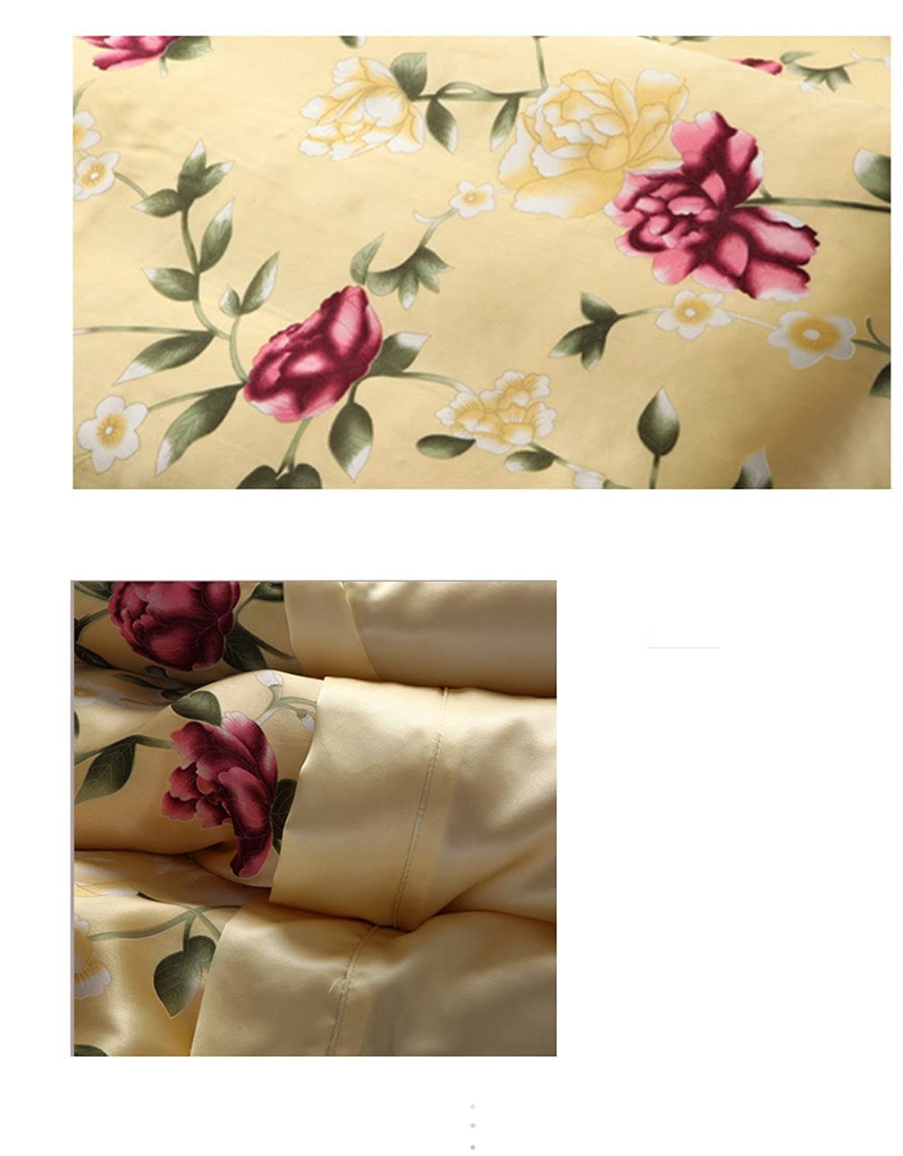 Luxury 100% Mulberry Silk Duvet Cover Set - 16.5mm Charmeuse Silk Bedding for Queen/King/Full/Twin Size - Soft & Breathable Quilt Cover for All-Season Comfort - Perfect for Master Bedroom, Guest Room & Hotel Use