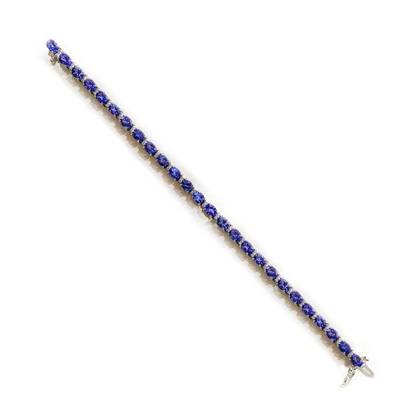 14K White Gold Tanzanite Bracelet for Women - Elegant Tanzanite Jewelry Gift for Birthday, Anniversary & Special Occasions