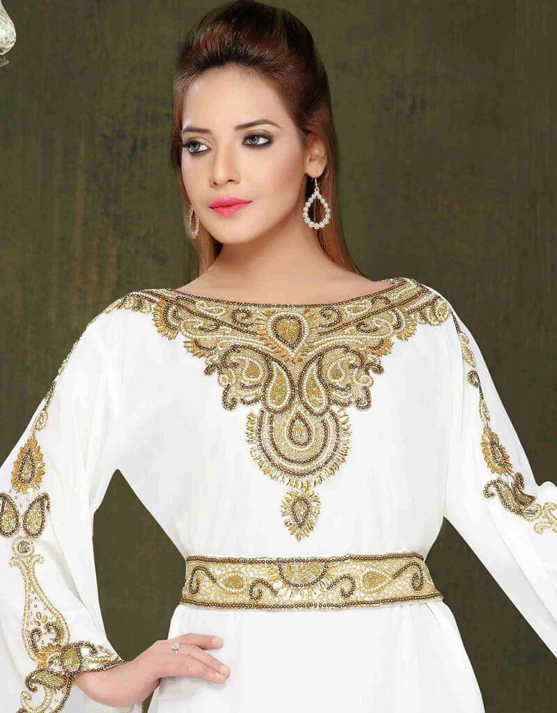 Elegant Aline Kaftan with Boat Neckline - Flowy Summer Dress for Beach, Vacation & Boho Chic Outfits