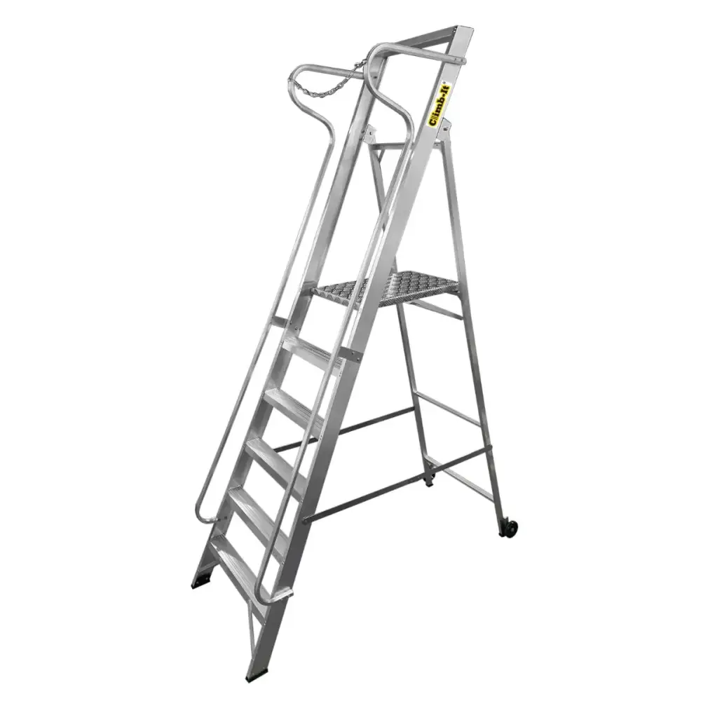 Climb It Aluminum Wide Steps - Lightweight & Durable Ladder for Home, Garden, and DIY Projects | Perfect for Roofing, Painting, and Outdoor Use