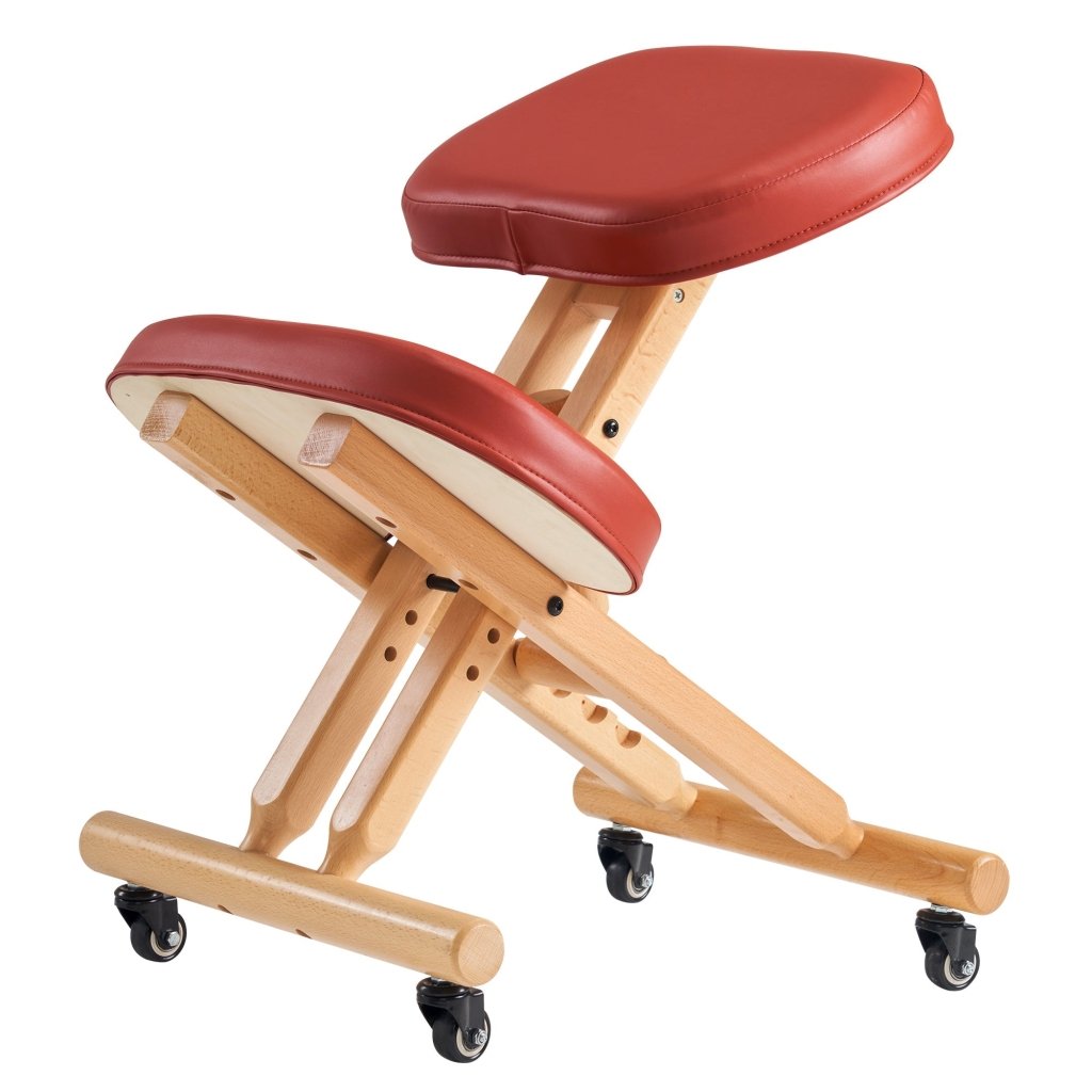 Ergonomic Wooden Foldable Kneeling Chair for Office & Home - Posture Correction Stool with Adjustable Height for Back Pain Relief - Perfect for Meditation, Yoga, and Desk Work