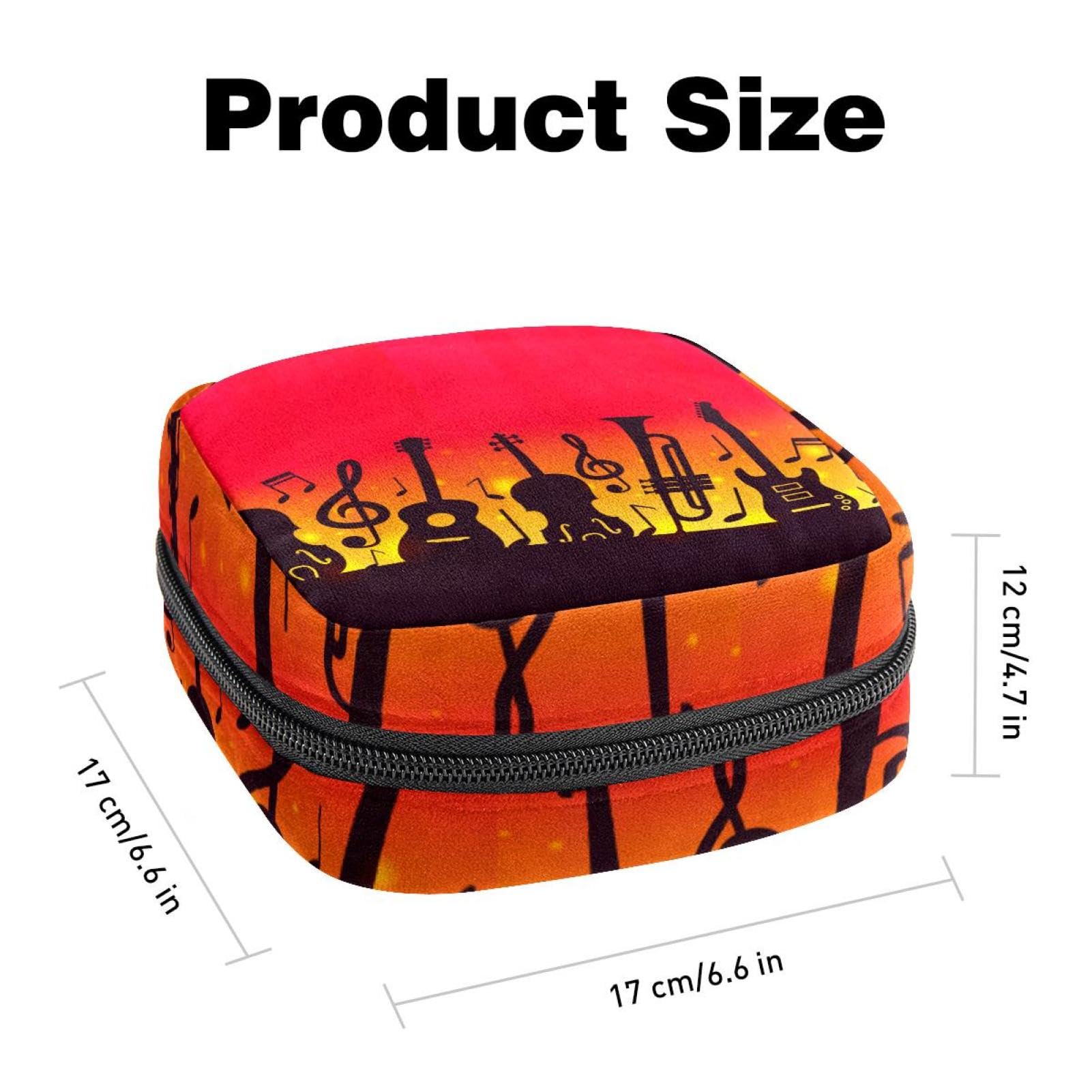 **Menstrual Hygiene Pouch - Portable Organizer Bag for Pads, Tampons & Menstrual Cups - Perfect for School, Work & Travel - Compact Storage for Music Accessories Like Guitar & Violin Picks**