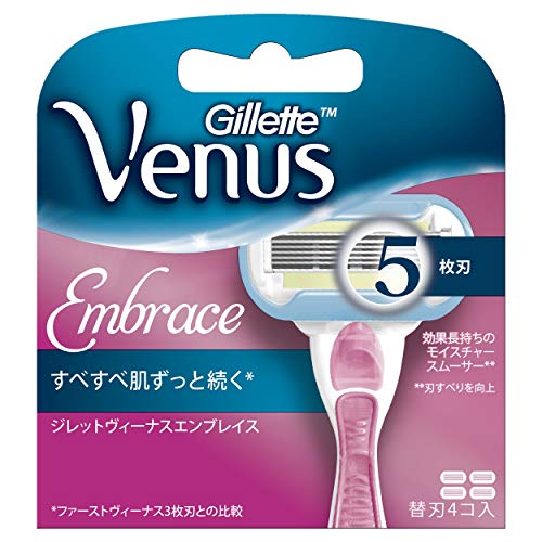 Gillette Venus Embrace Women's Razor Refill Blades - 28 Blades (4 x 7 Pack) - Smooth Shaving for Legs, Underarms & Bikini Area - Long-Lasting Replacement Cartridges for Venus Razors