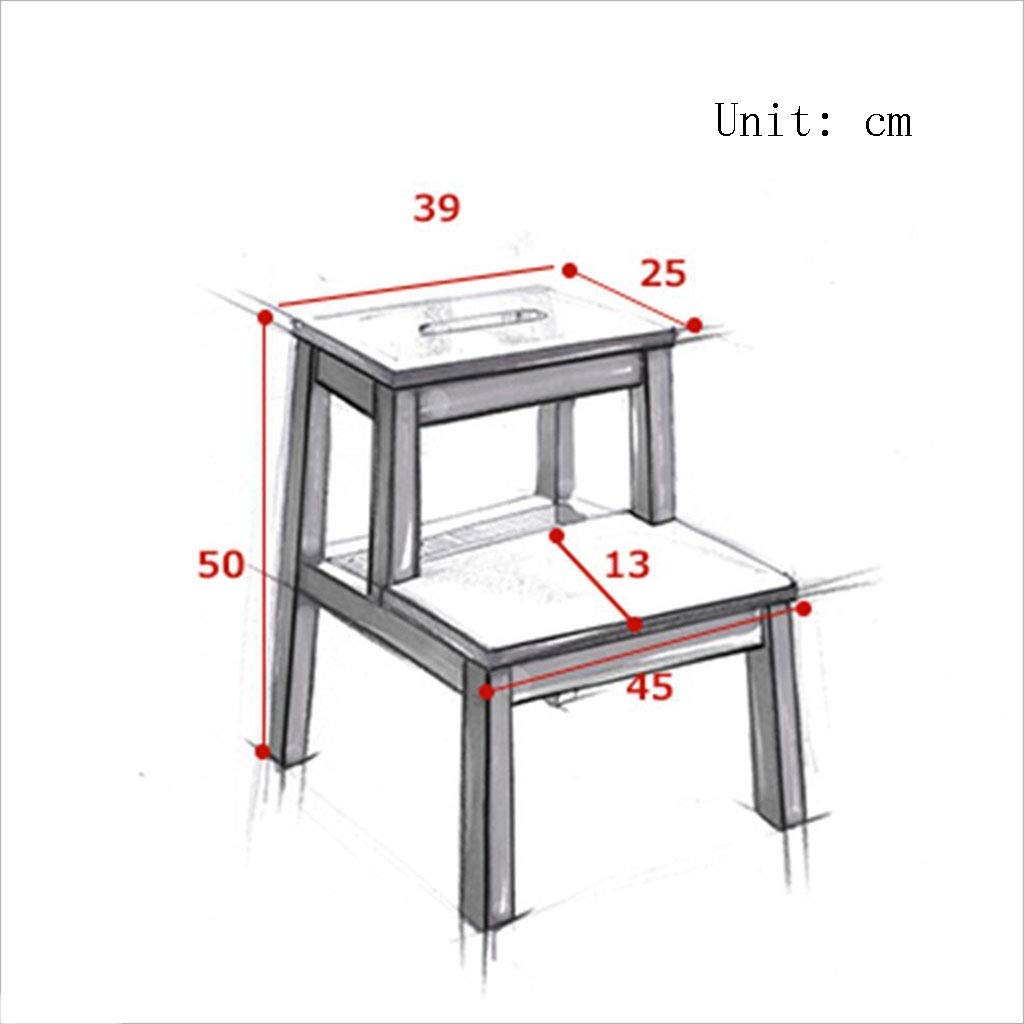 Solid Wood Step Stool for Home - Dual Purpose Indoor Ladder & Shoe Stool - Wooden Step Chair with Non-Slip Feet | Perfect for Kitchen, Bathroom, Kids Room & Reaching High Shelves