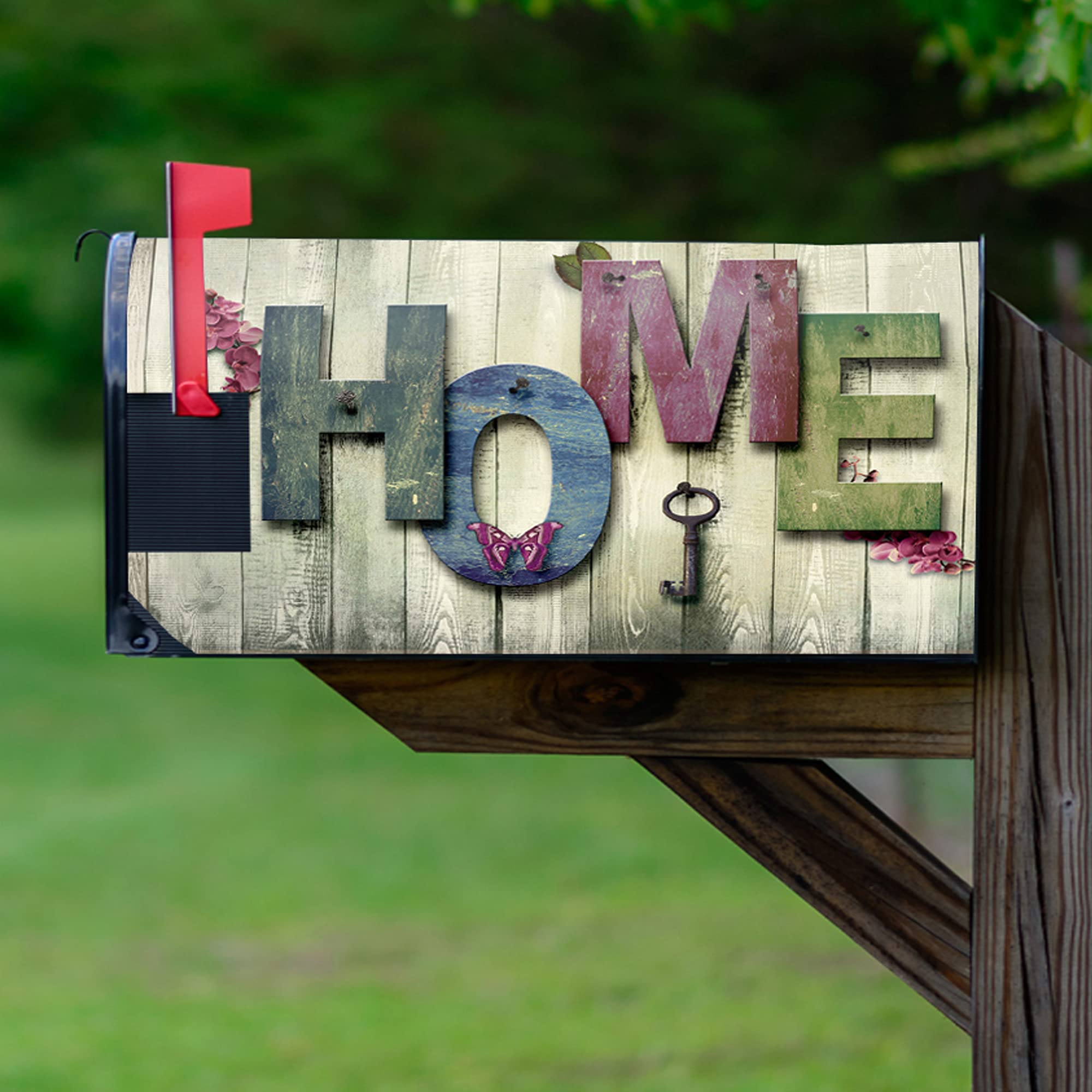 Rustic Magnetic Mailbox Cover for Home - 25.5