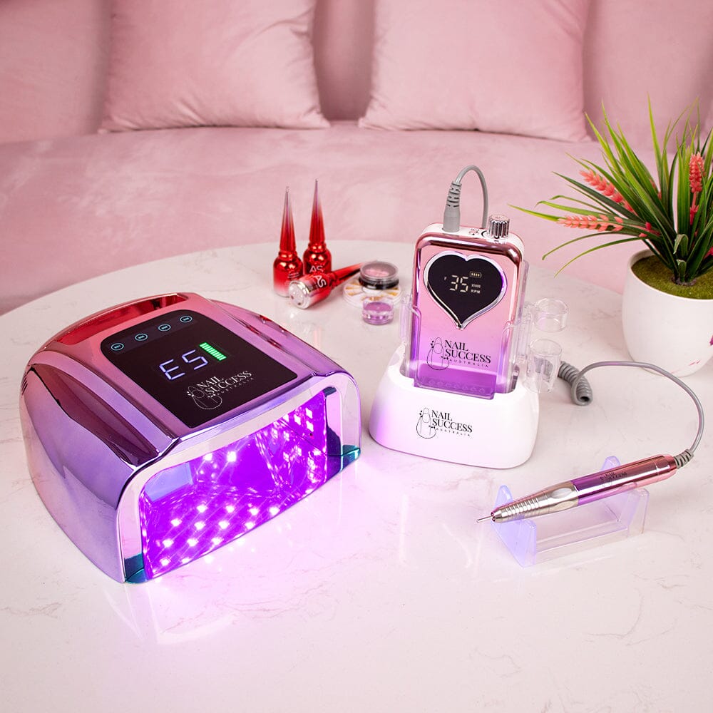 Professional Electric Nail File Kit with 96W Rechargeable LED Nail Lamp - At-Home Manicure & Pedicure Set for Salon-Quality Nails - Perfect for DIY Gel Polish Application & Nail Art