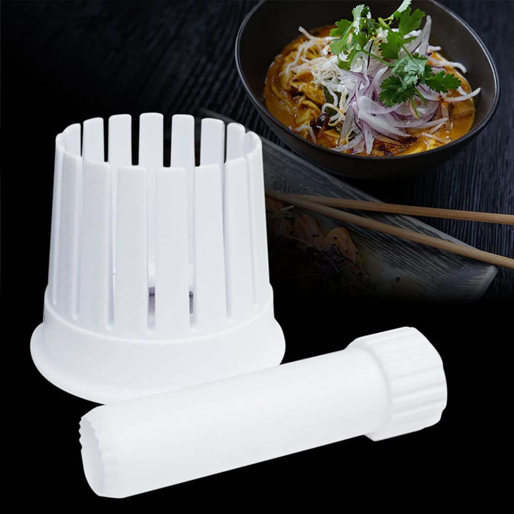 Blossom Maker Onion Slicer - Professional Vegetable & Fruit Cutter Tool for Perfect Fried Onion Rings - Easy Kitchen Gadget for Salads, Burgers & Appetizers (White)
