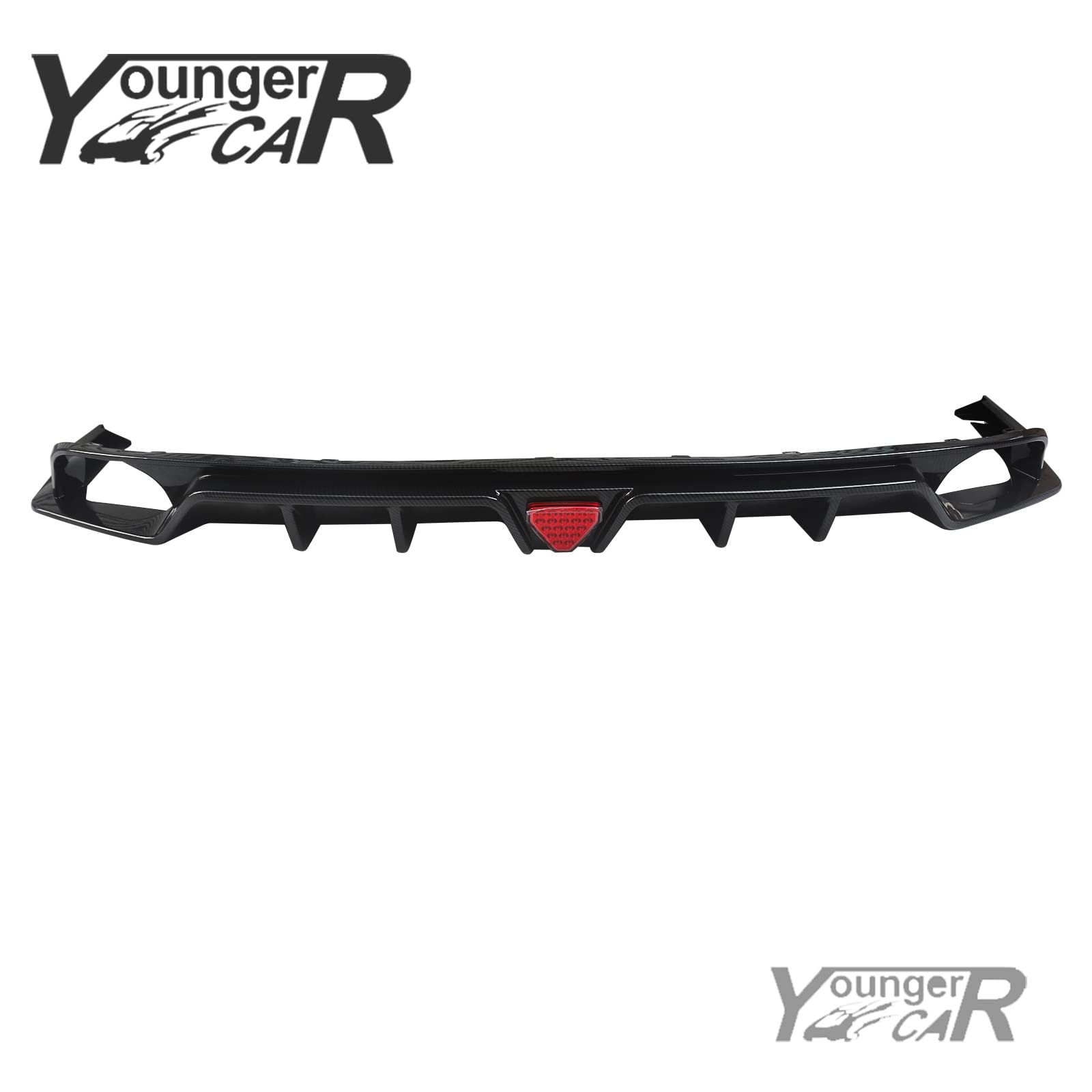 YOUNGERCAR Carbon Fiber Rear Bumper Diffuser for 2022-2023 Honda Civic 11th Gen Sedan | Lower Spoiler Lip Splitter Body Kit | Enhances Sporty Look & Aerodynamics
