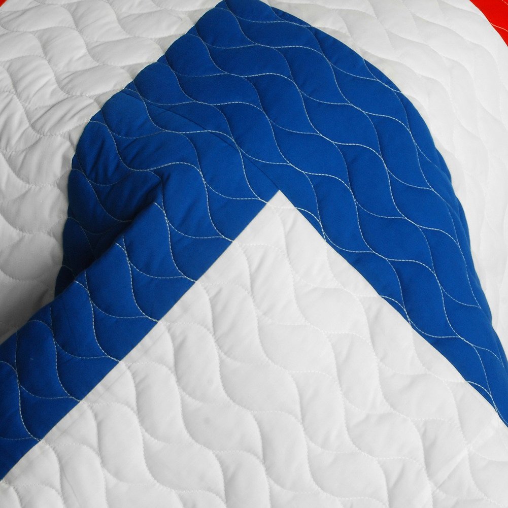 The Cross Vermicelli-Quilted Patchwork Geometric Quilt Set - Full/Queen Size Bedding for Modern & Bohemian Bedrooms