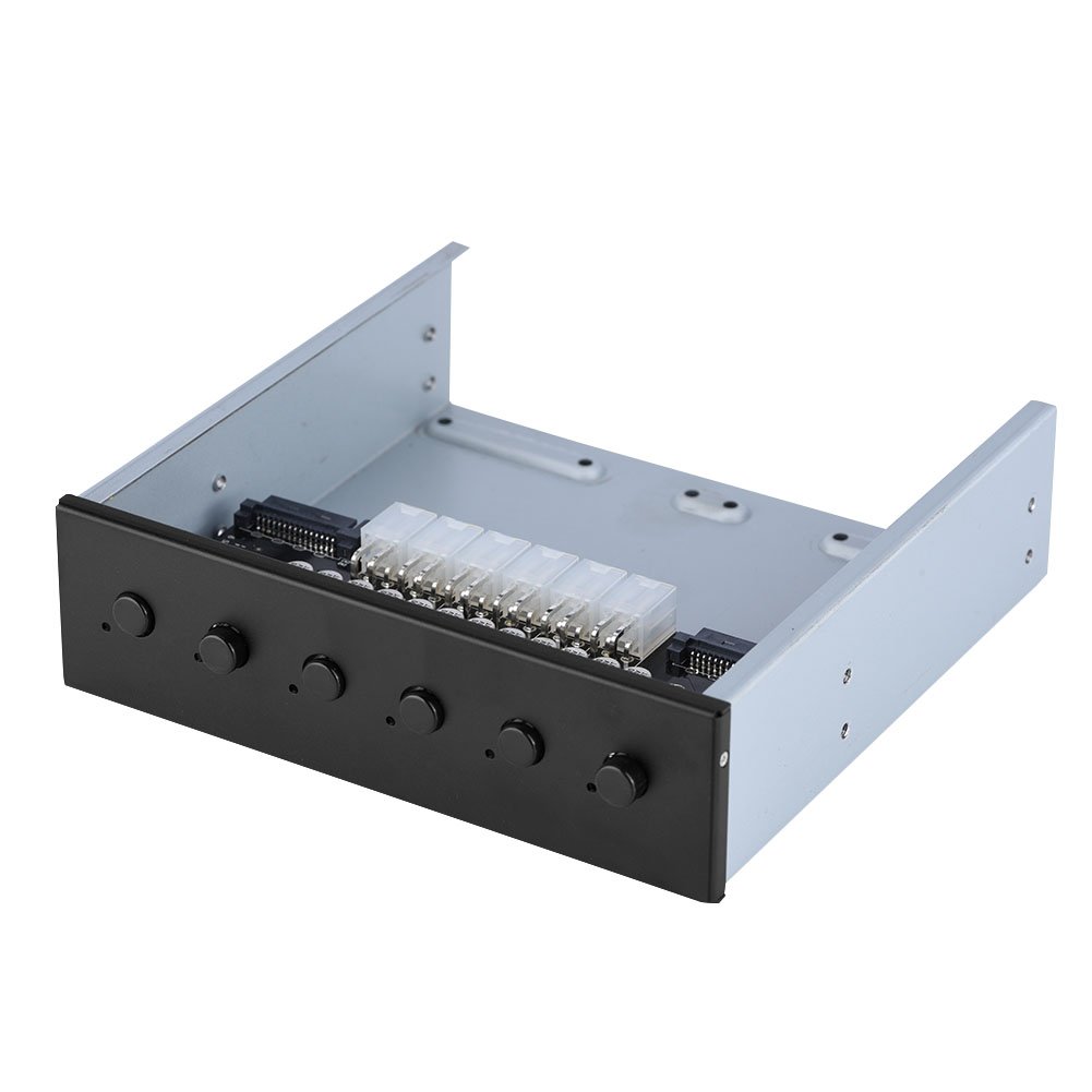 6-Port HDD Power Switch with Self-Locking Buttons - PC Hard Drive Power Controller for Desktop Computers | Ideal for Home Office, Gaming Rigs & Server Setups