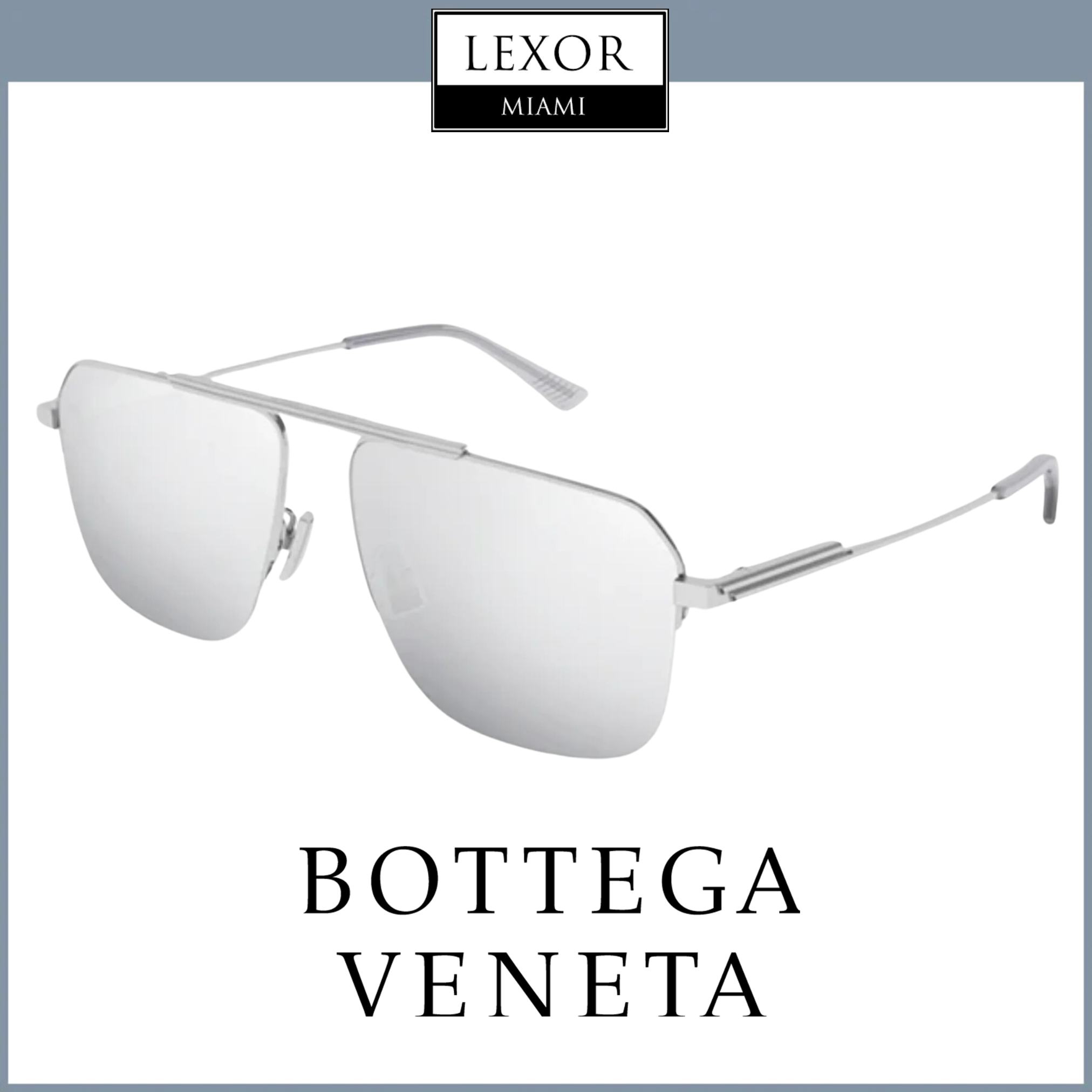 Bottega Veneta BV1149S 003 58mm Unisex Metal Frame Sunglasses for Men & Women - Perfect for Outdoor Activities, Beach, and Driving