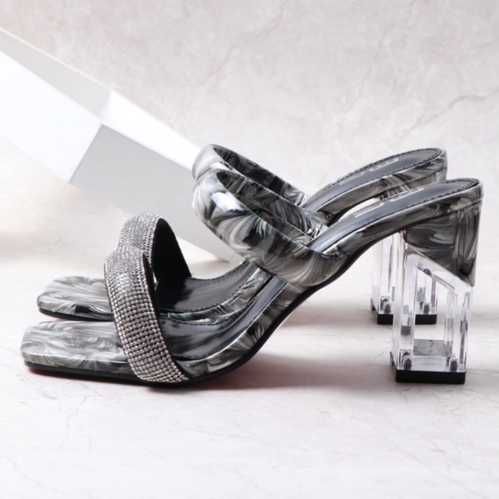 Roimaash Women's Summer Slip-On Sandals with Block Heels - Comfortable Fashion Shoes for Beach, Vacation & Casual Outings