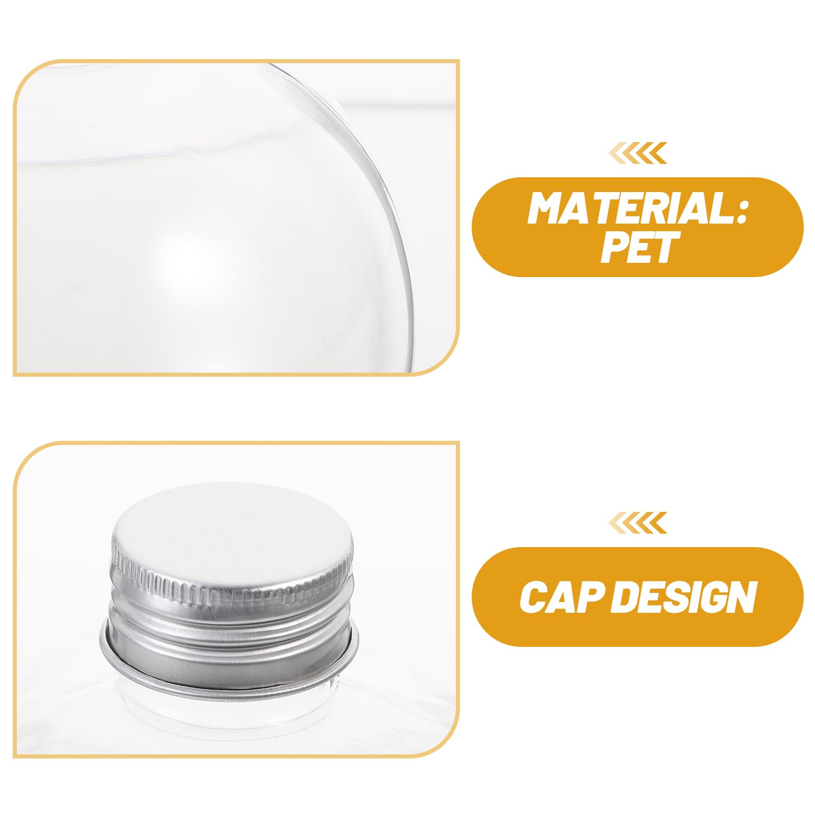 ARTIBETTER 10-Pack Clear Spherical Drink Bottles - Decorative Juice Containers for Pets, Parties & Home Decor | BPA-Free, Reusable & Leak-Proof