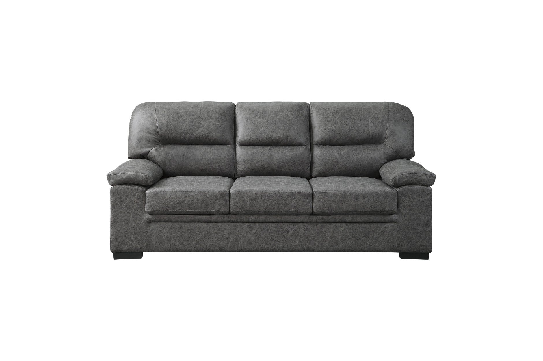 Luxury Dark Gray Microfiber Living Room Furniture Set - Sofa, Loveseat & Chair | Modern Home Decor for Comfortable Relaxation & Stylish Entertaining