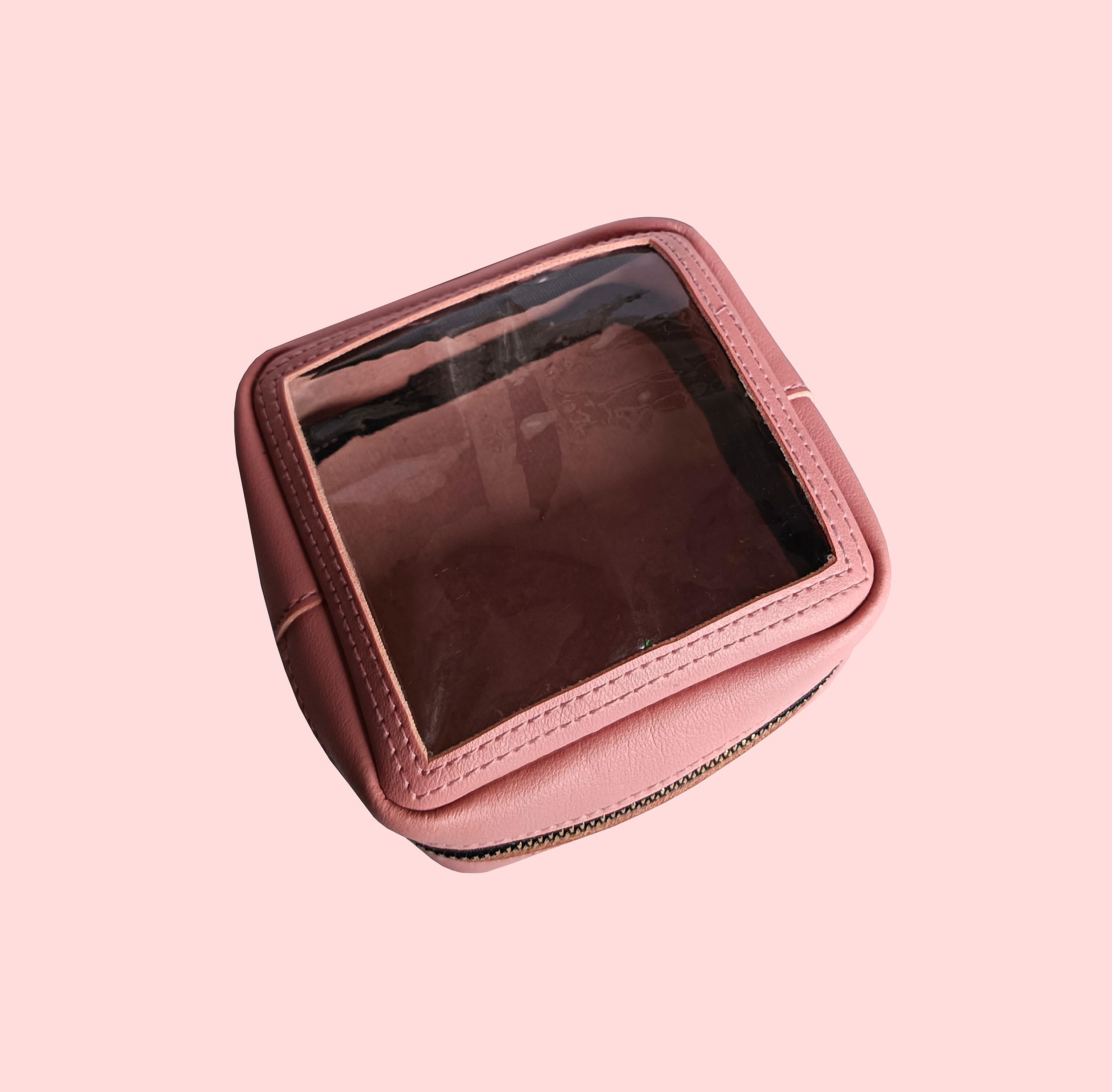 Kartbrink Small Lipstick Pouch - Pink Makeup Organizer & Travel Cosmetic Bag with Zipper (10cm) - Perfect for Women's Fashion Gifts, Daily Storage & On-the-Go Beauty Essentials
